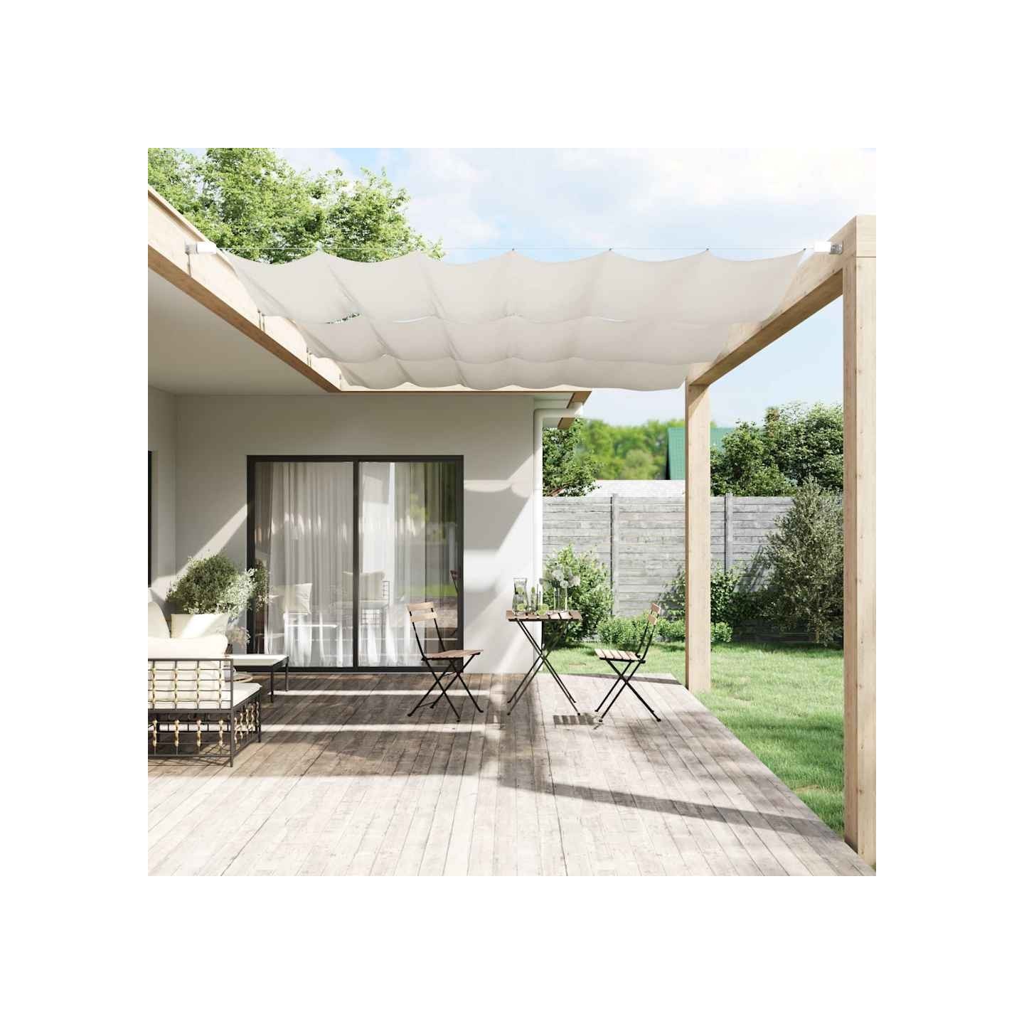 Auvent vertical Blanc 140x270 cm Tissu oxford