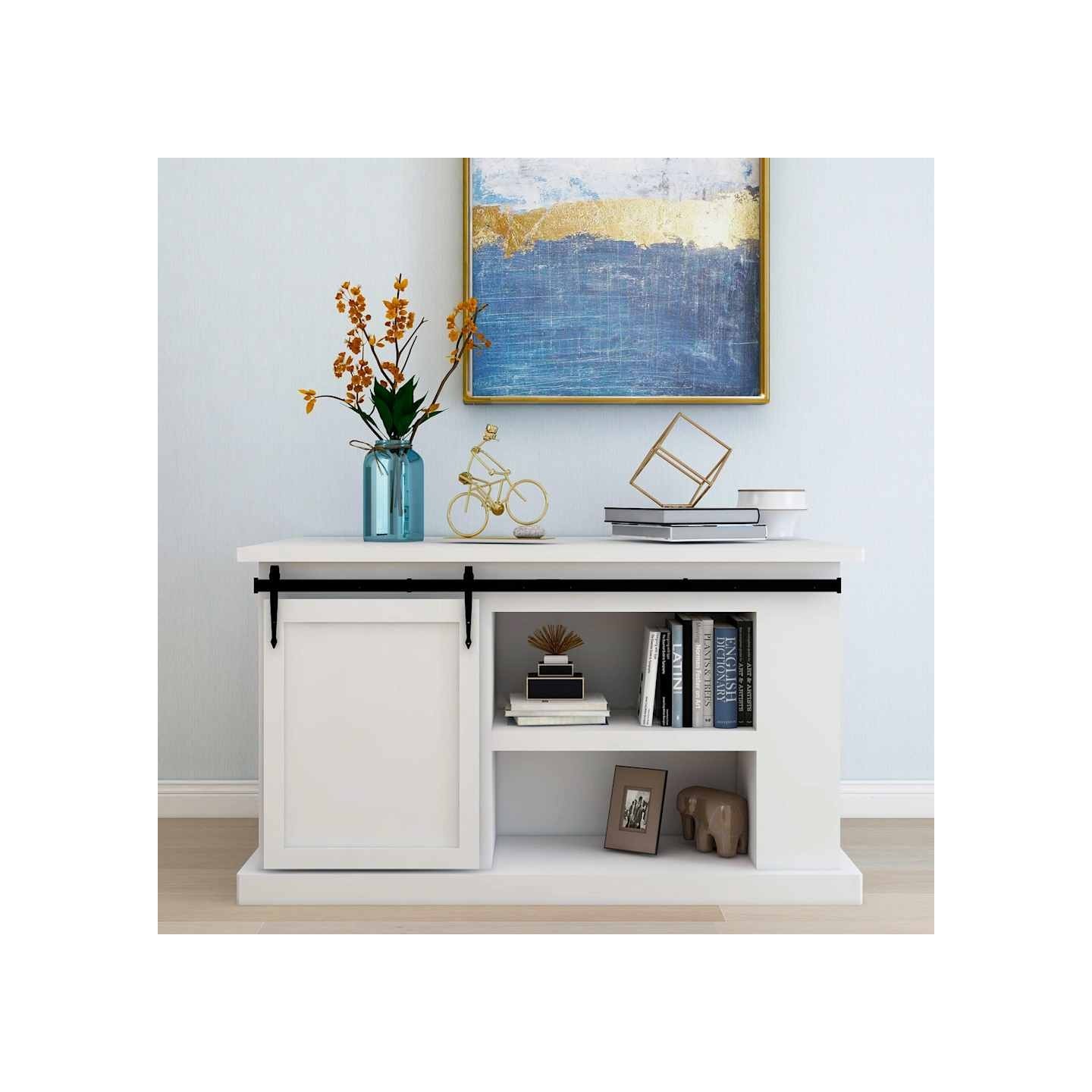 Kit mini de porte d'armoire coulissante Acier au carbone 152 cm