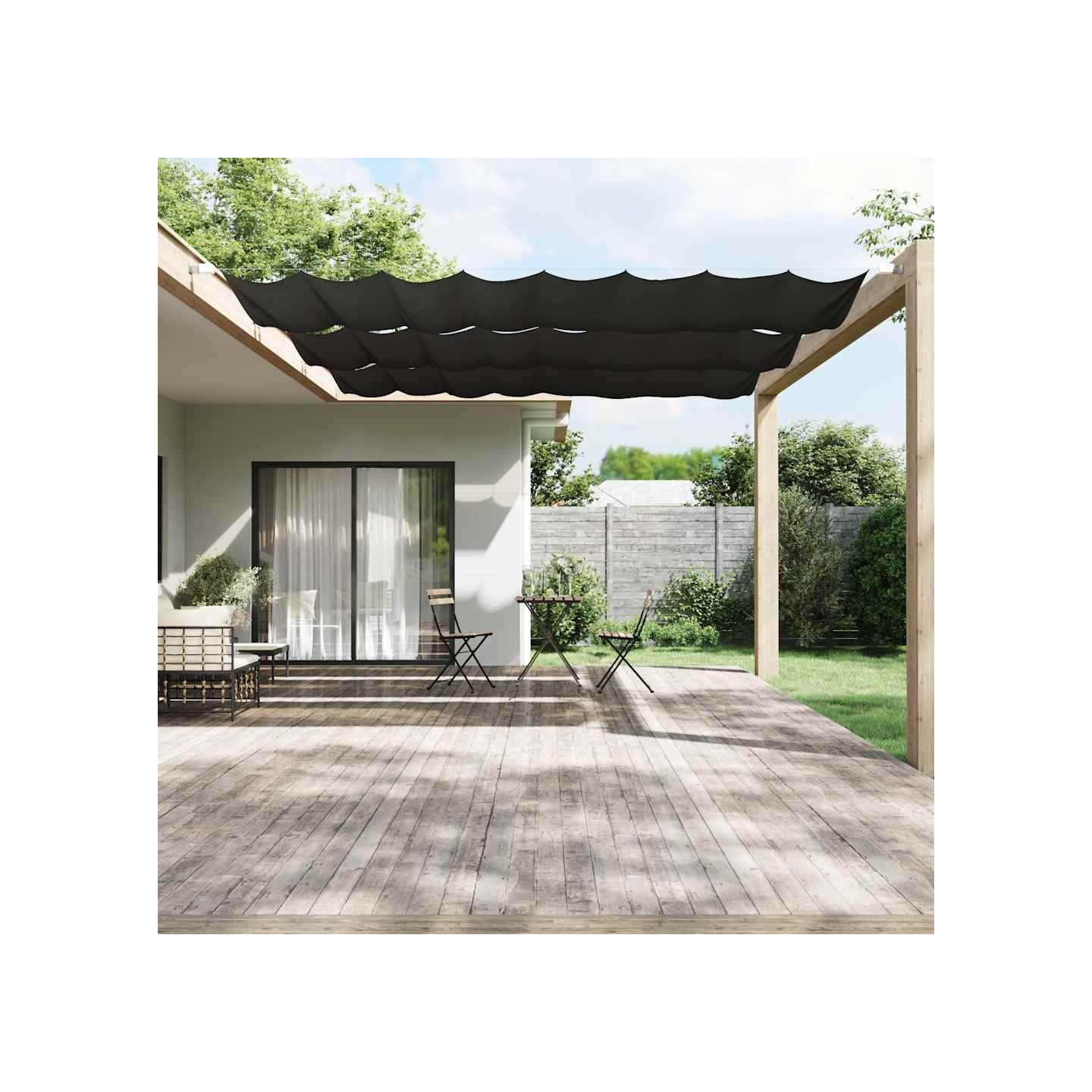 Auvent vertical Anthracite 140x420 cm Tissu oxford