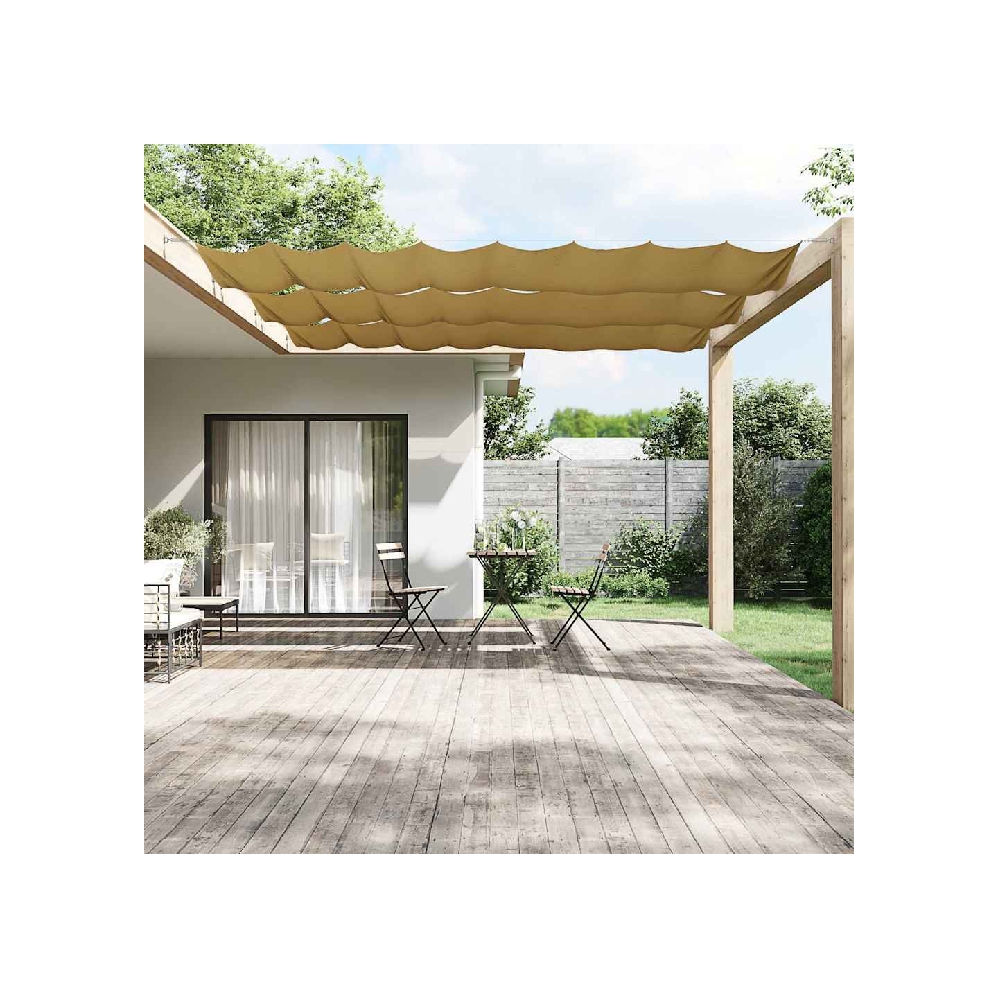 Auvent vertical Beige 60x1200 cm Tissu oxford
