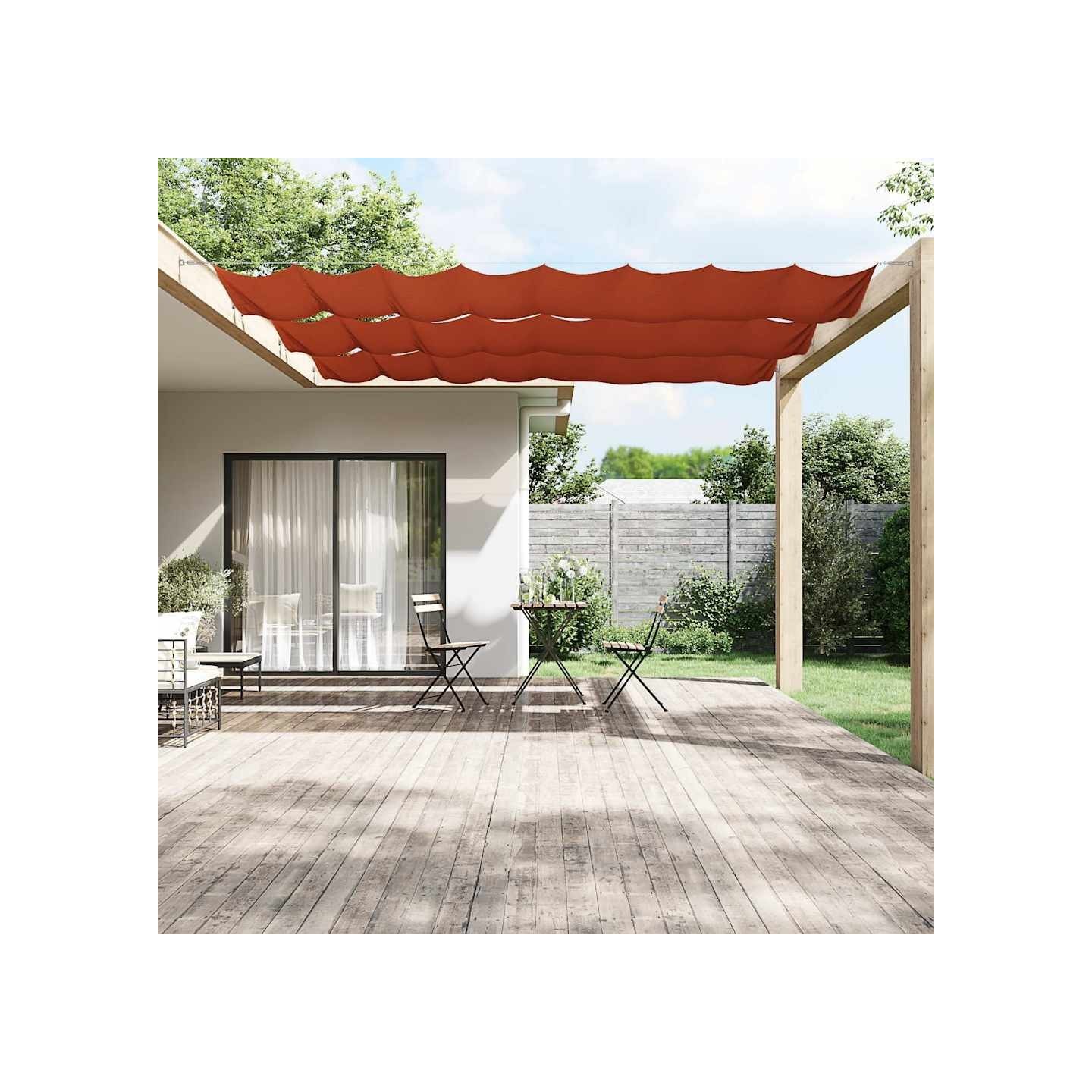 Auvent vertical Terre cuite 100x1000 cm Tissu oxford