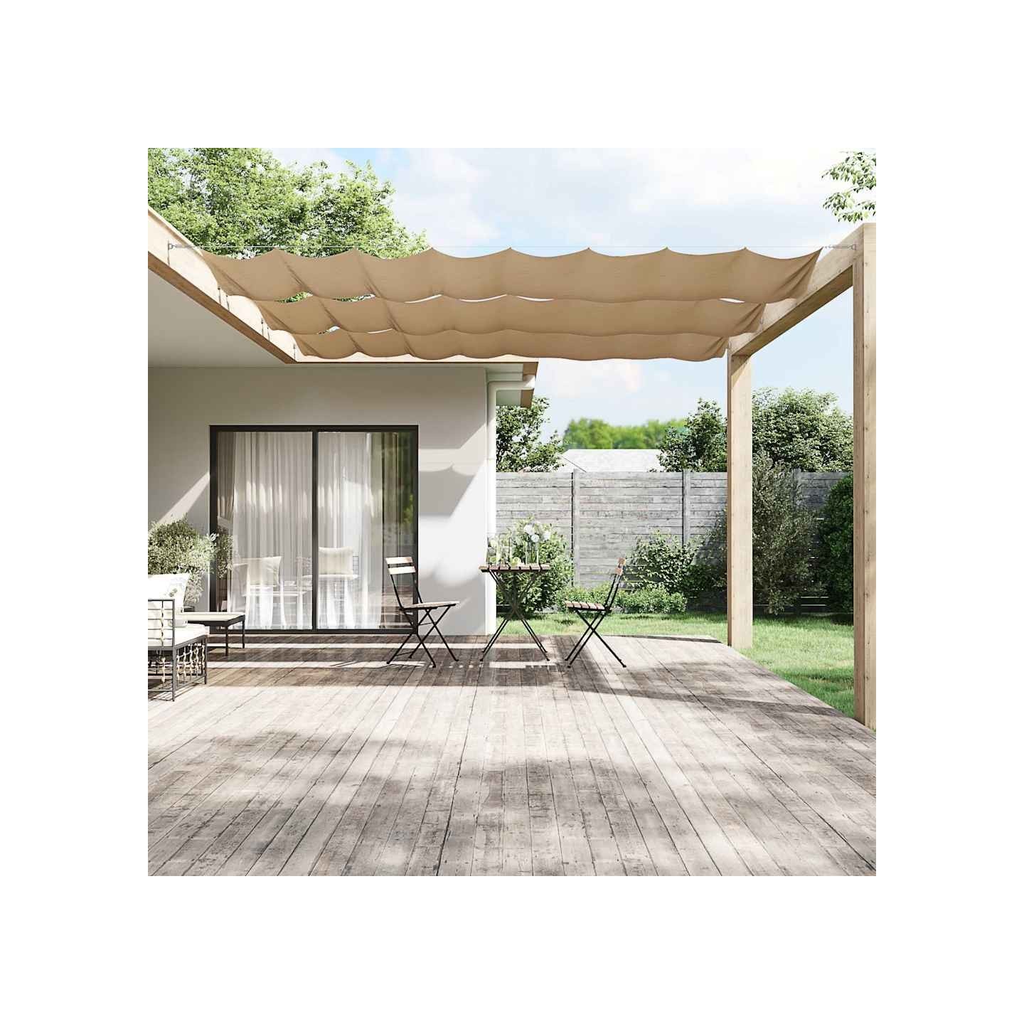 Auvent vertical Taupe 140x800 cm Tissu oxford