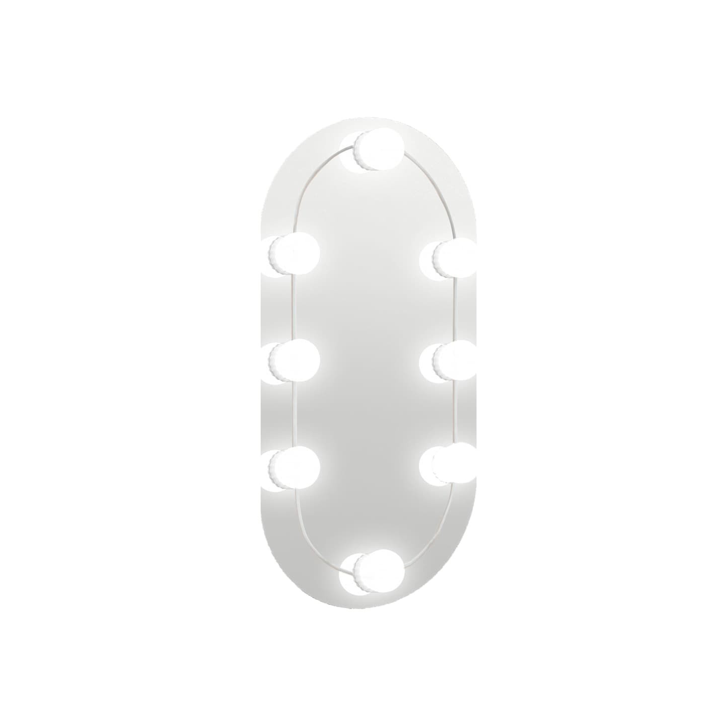 Miroir avec éclairage LED 40x20 cm Verre Ovale