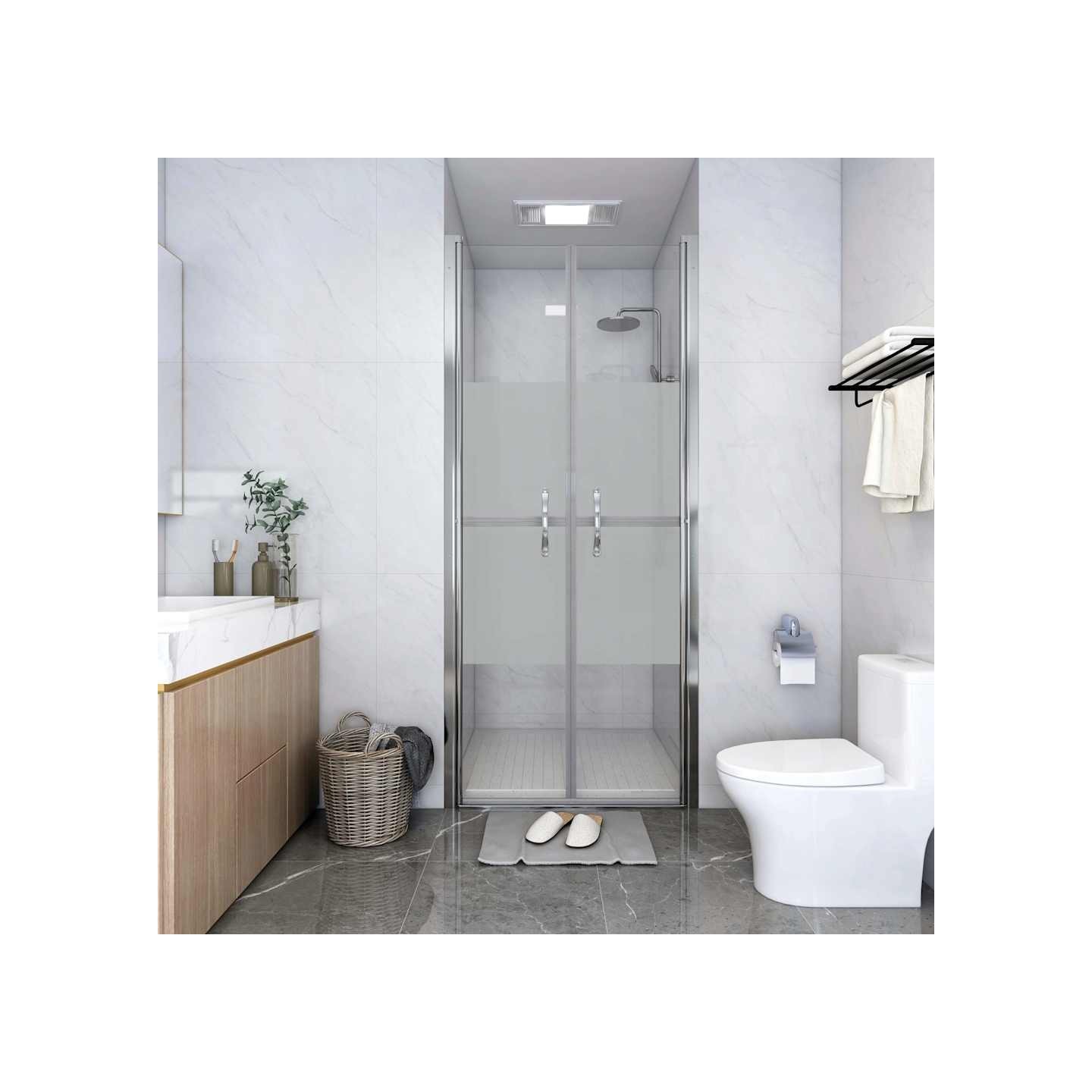 Porte de douche ESG demi-dépoli 81x190 cm