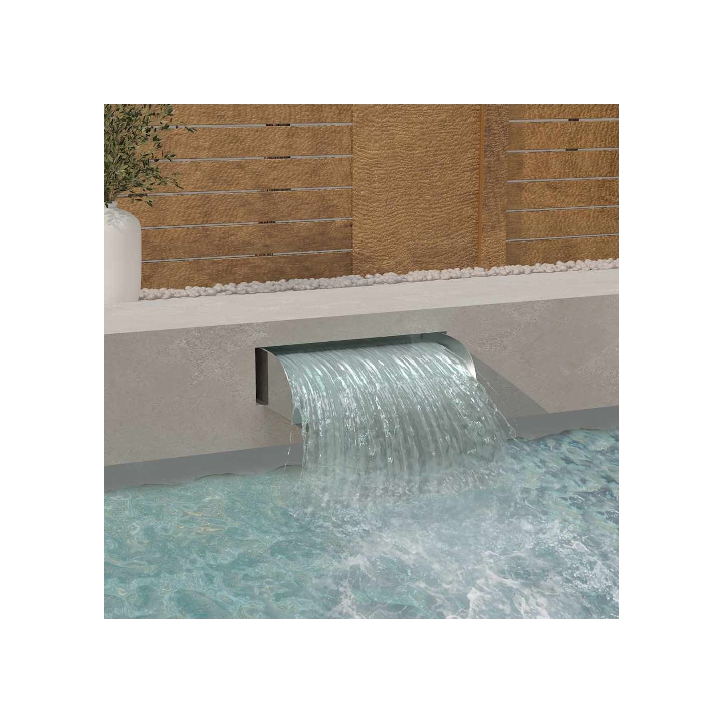 Cascade 60x34x14 cm Acier inoxydable 304
