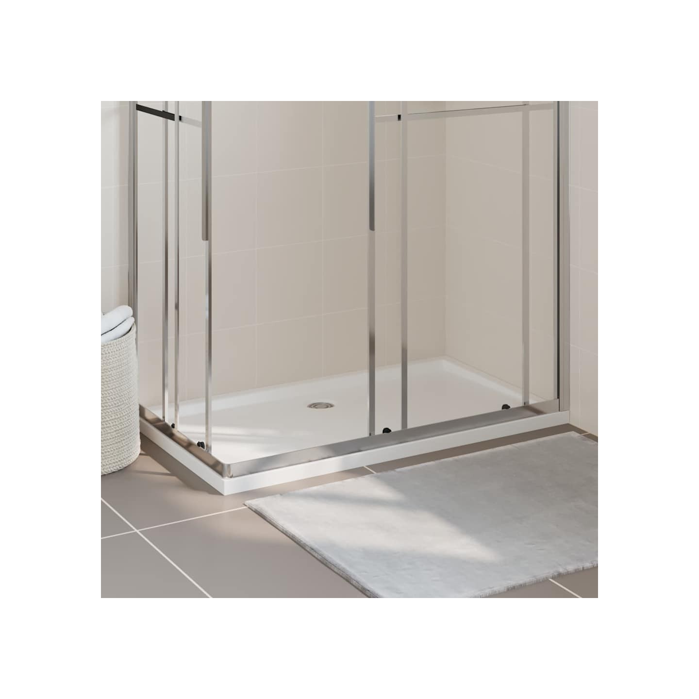 Receveur de douche rectangulaire ABS Blanc 70x120 cm