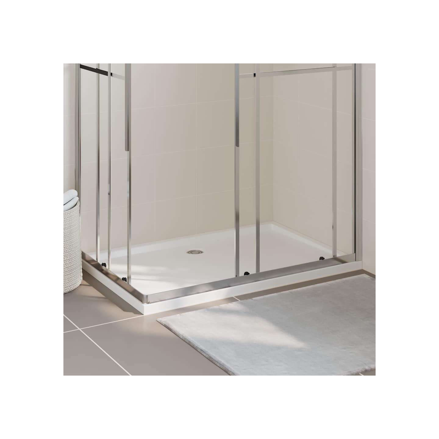Receveur de douche rectangulaire ABS Blanc 80x120 cm