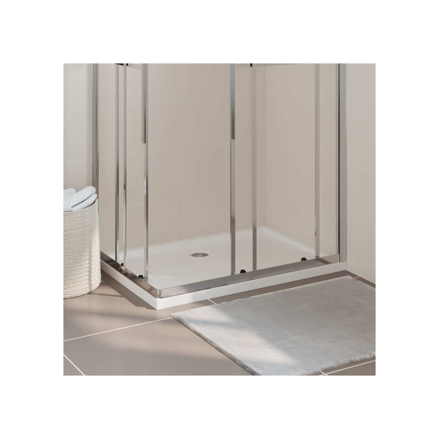 Receveur de douche rectangulaire ABS Blanc 70x100 cm