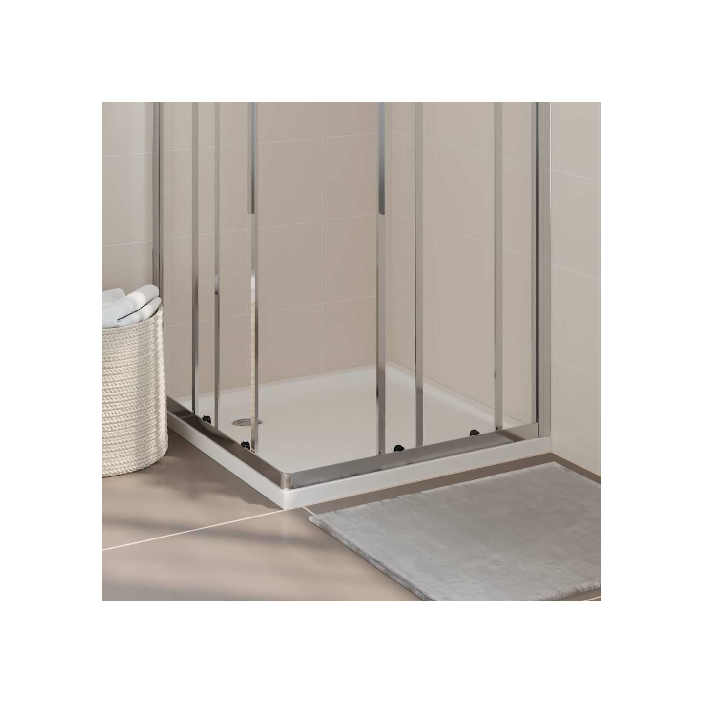 Receveur de douche carré ABS Blanc 80x80 cm