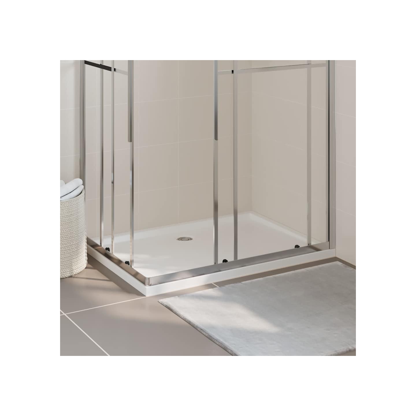 Receveur de douche rectangulaire ABS Blanc 80x110 cm