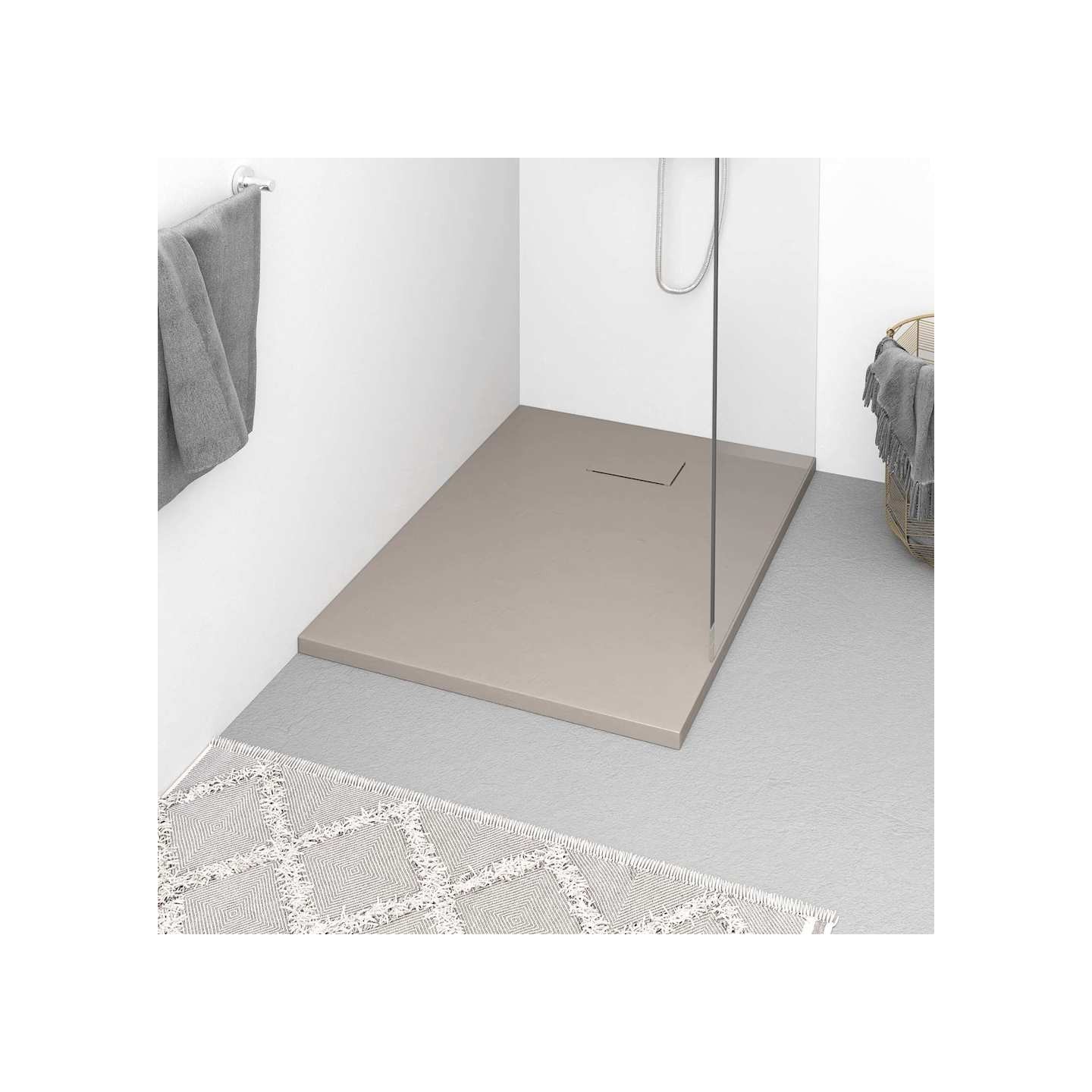 Receveur de douche SMC Marron 100x70 cm
