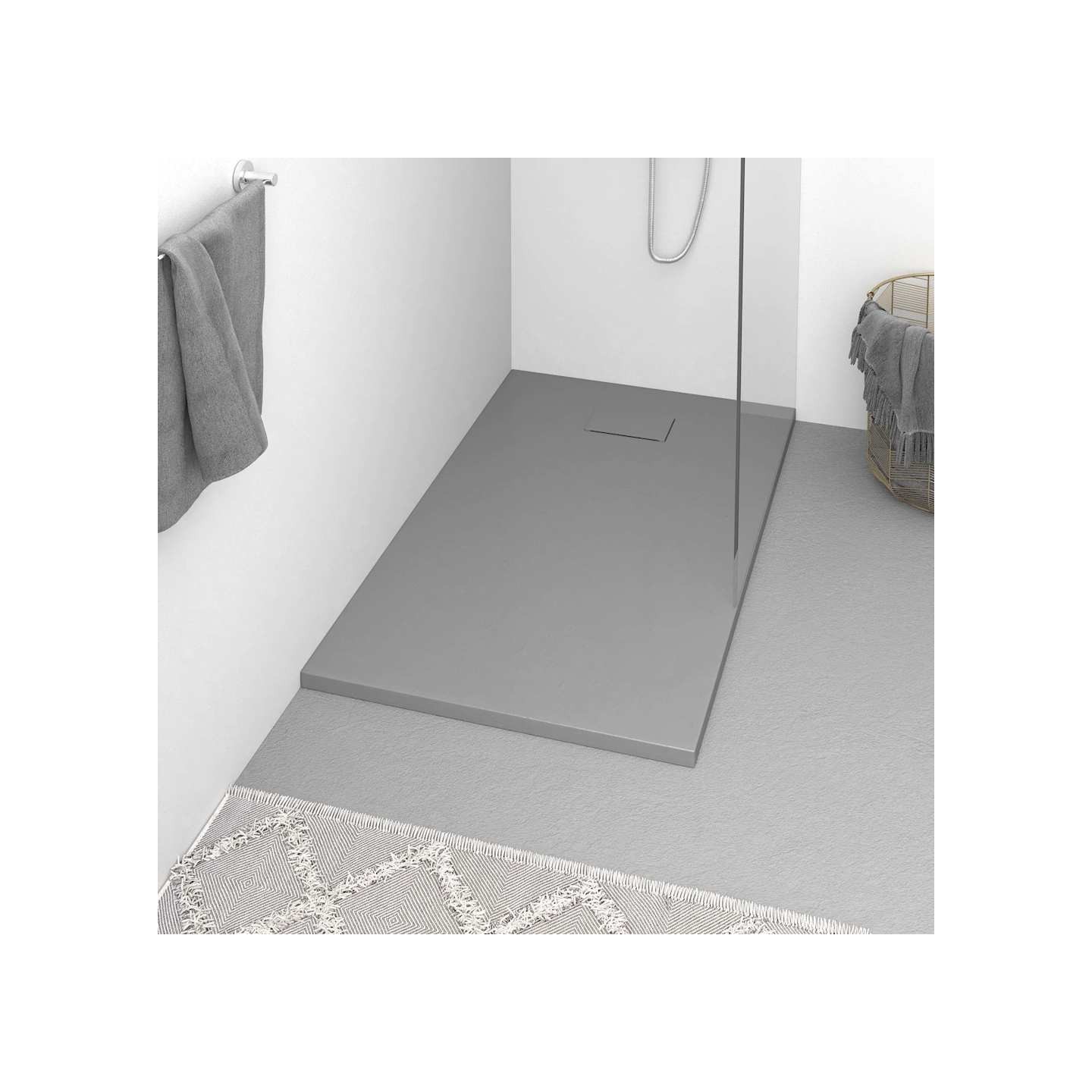 Receveur de douche SMC Gris 120x70 cm
