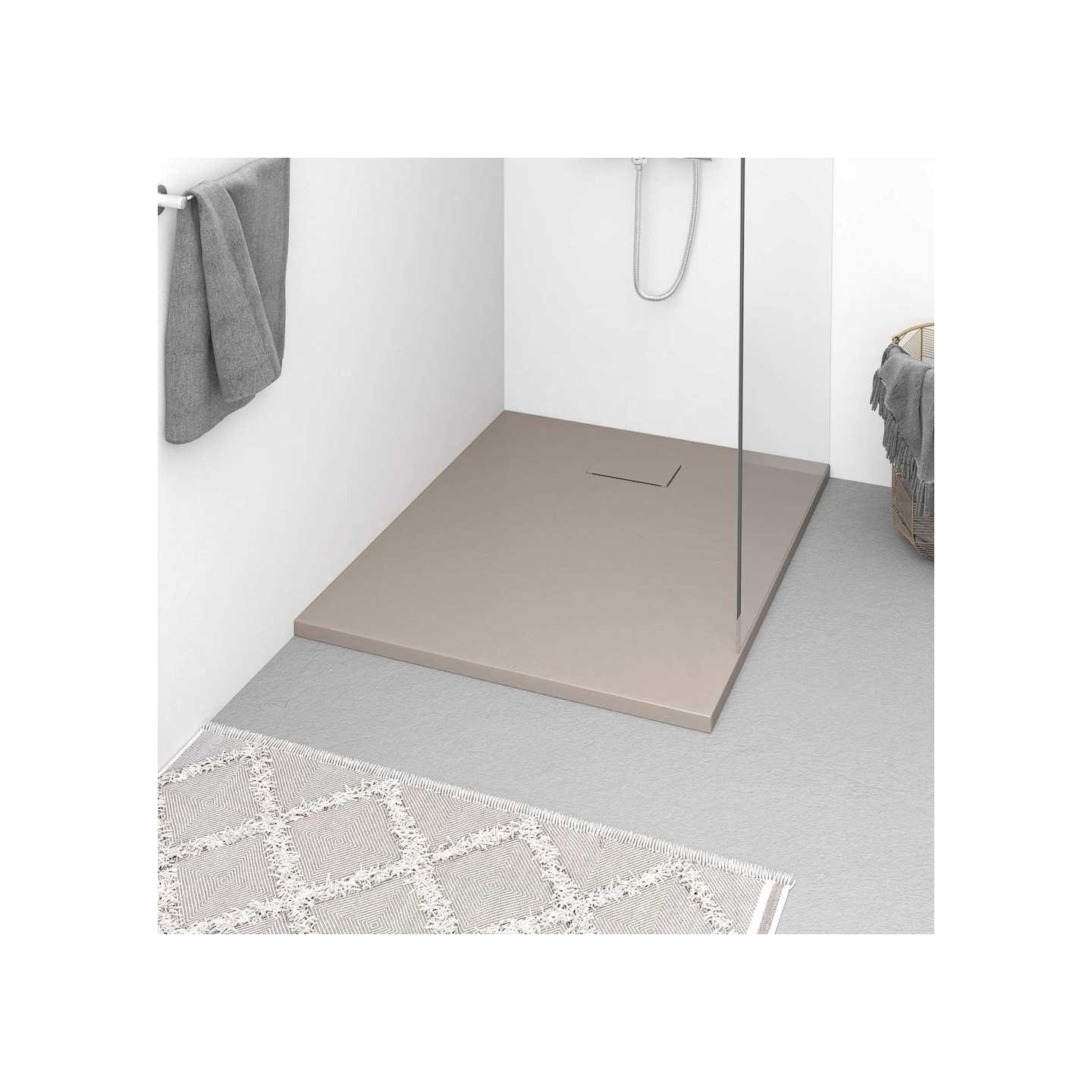 Receveur de douche SMC Marron 100x80 cm