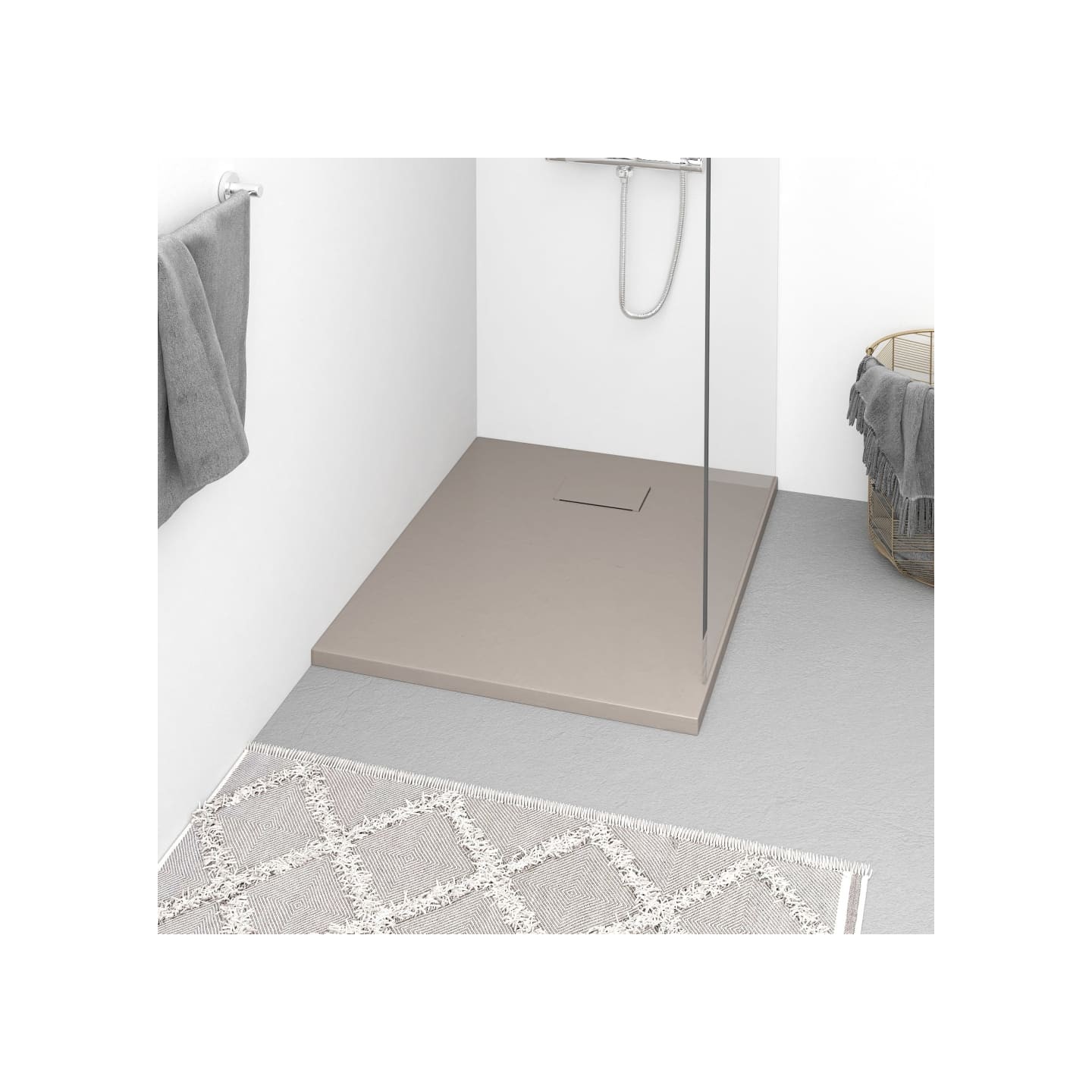 Receveur de douche SMC Marron 90x70 cm