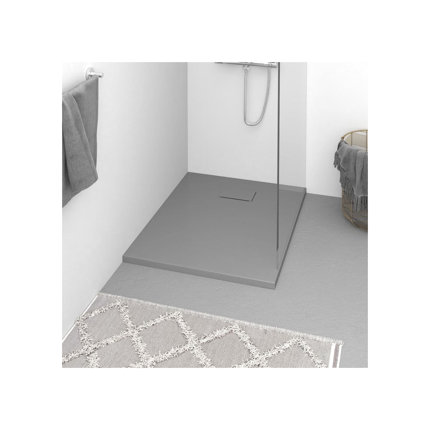 Receveur de douche SMC Gris 90x70 cm