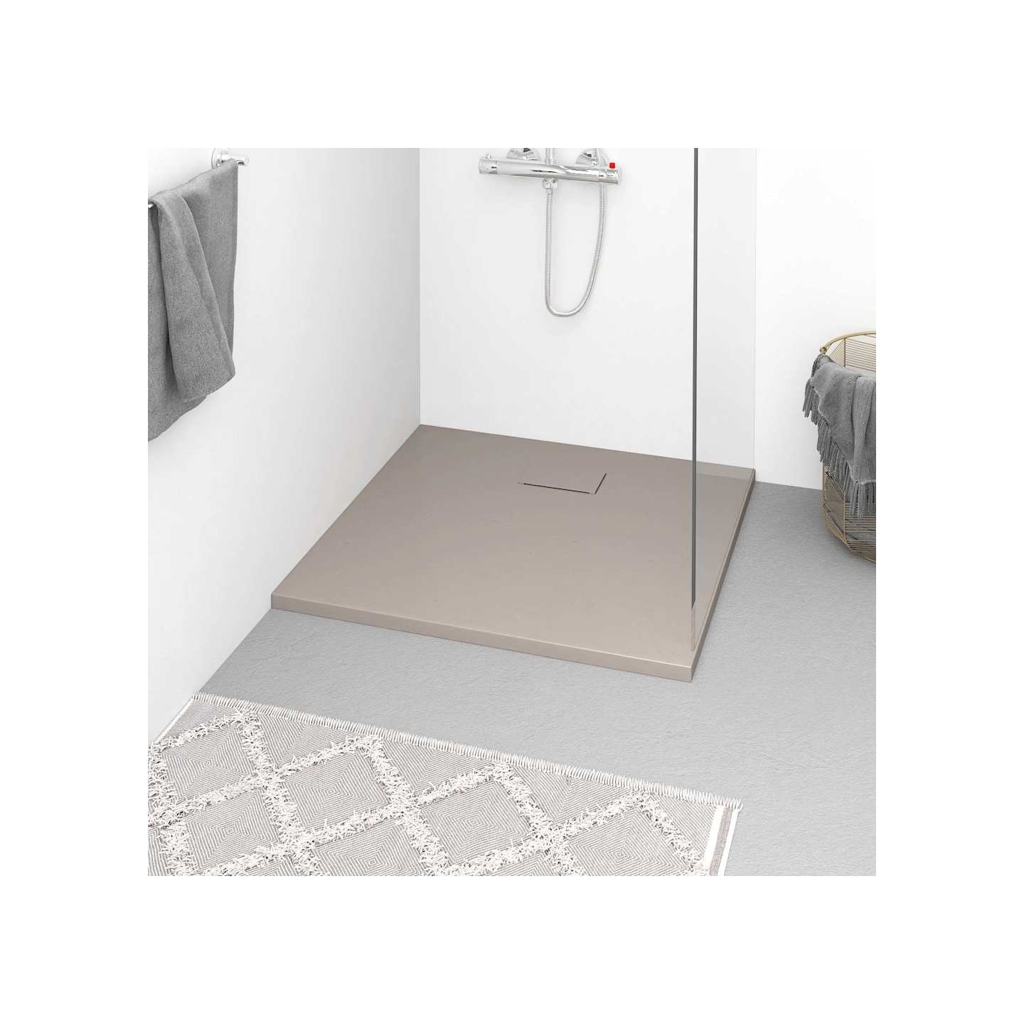 Receveur de douche SMC Marron 90x80 cm