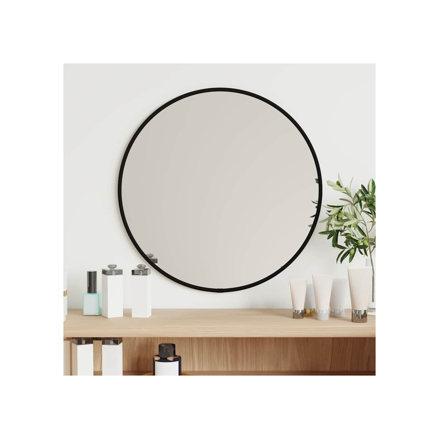 Miroir mural Noir Ø 40 cm Rond