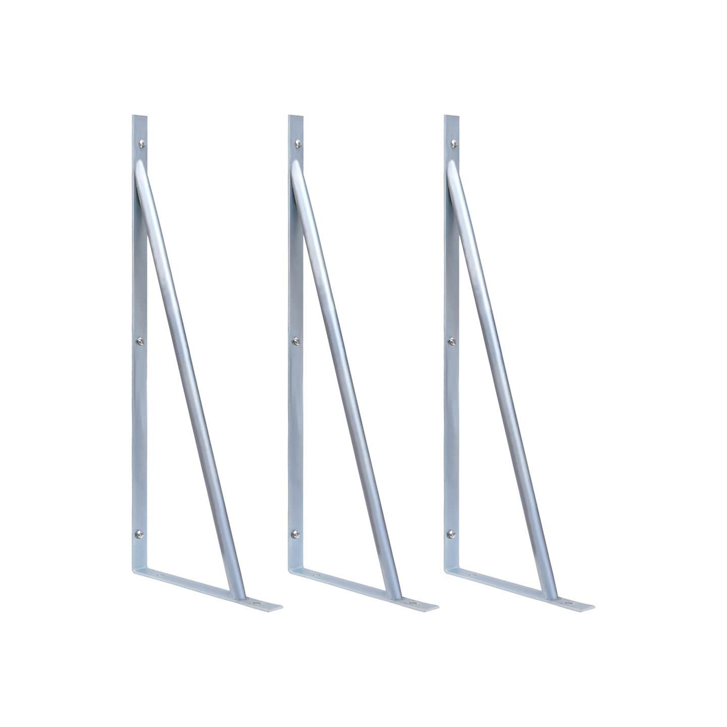 Supports pour poteau de clôture 3 pcs Acier galvanisé