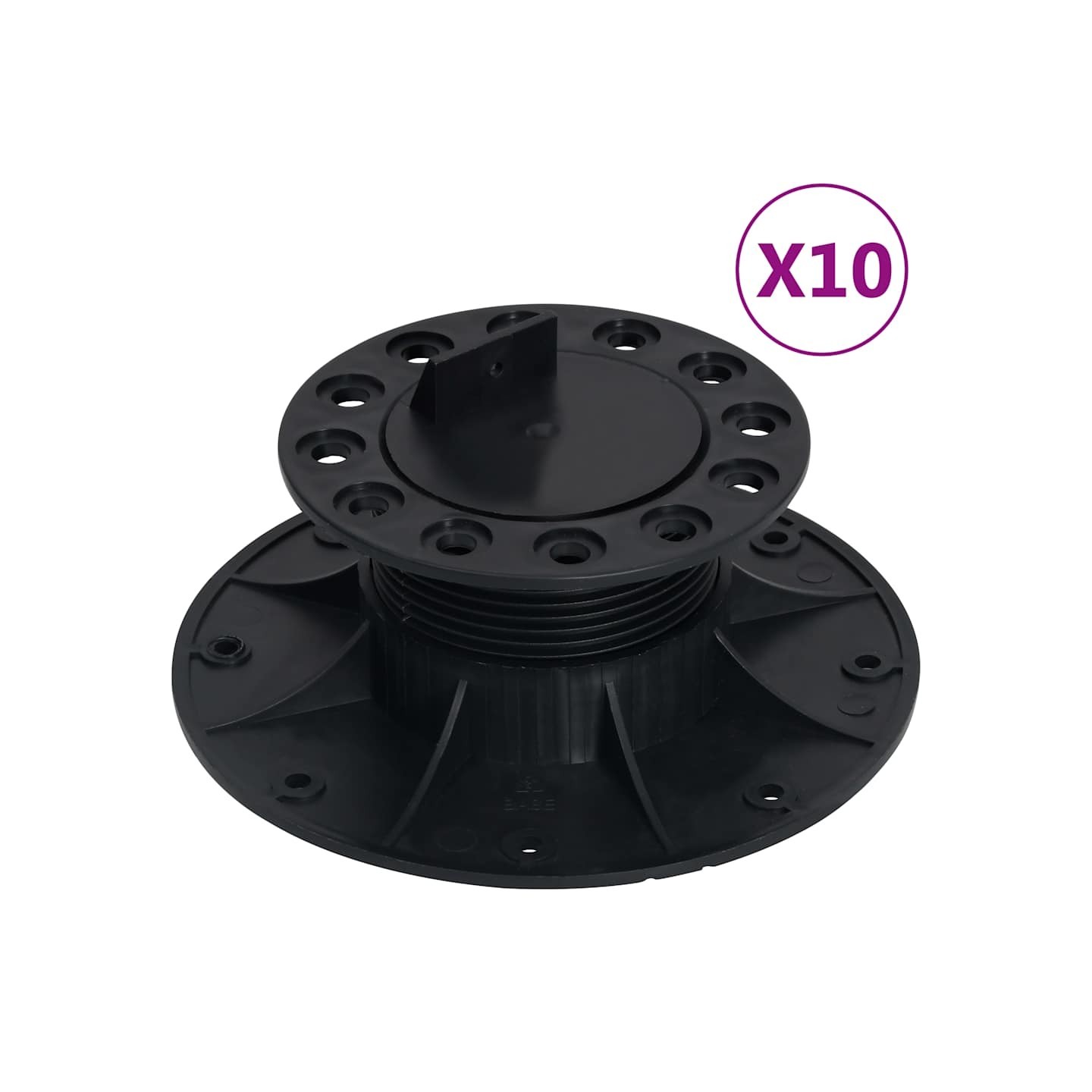 Pieds de terrasse réglables 10 pcs 60-88 mm