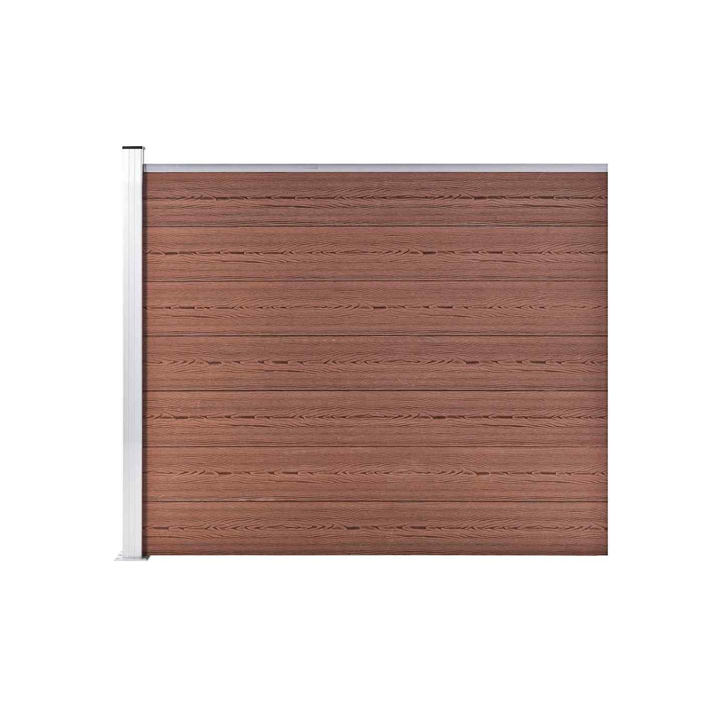Panneau de clôture WPC 175x146 cm Marron
