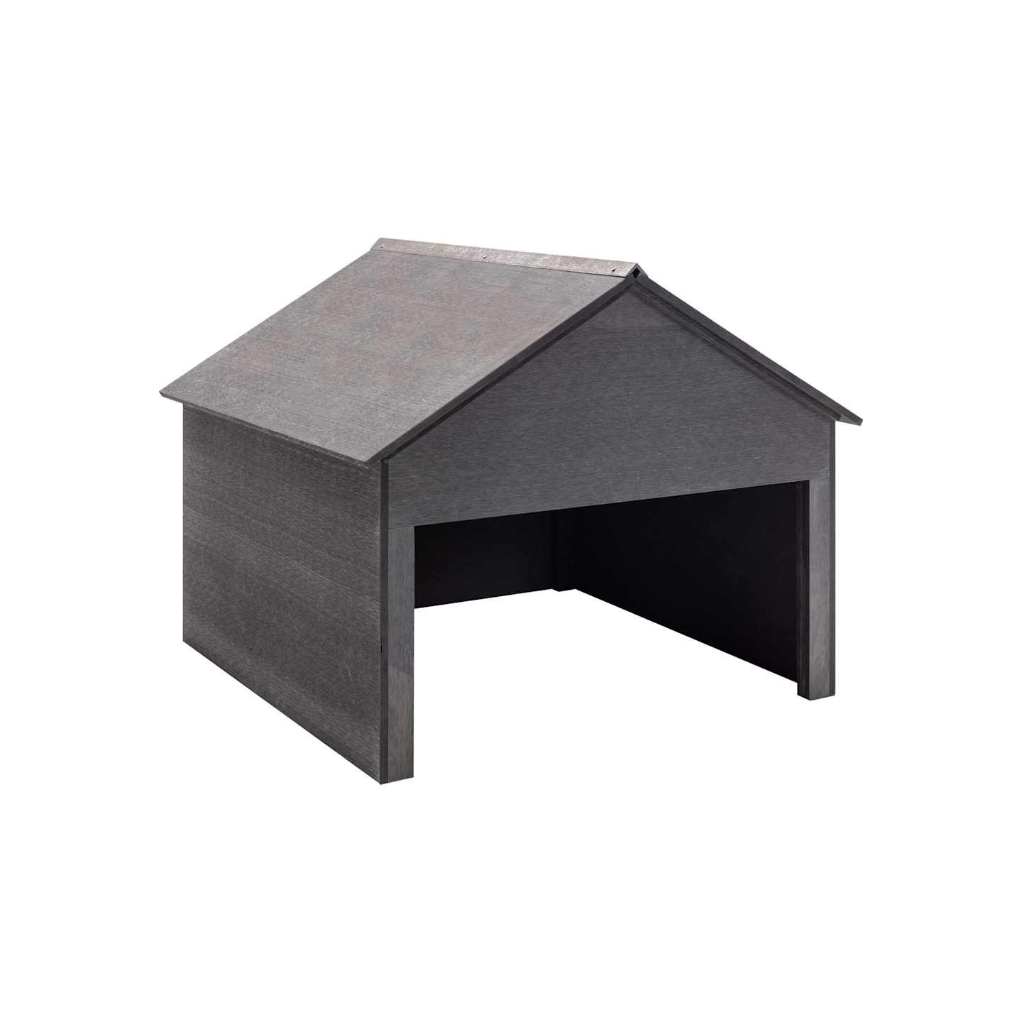 Garage pour tondeuse à gazon Gris 80x80x70 cm WPC