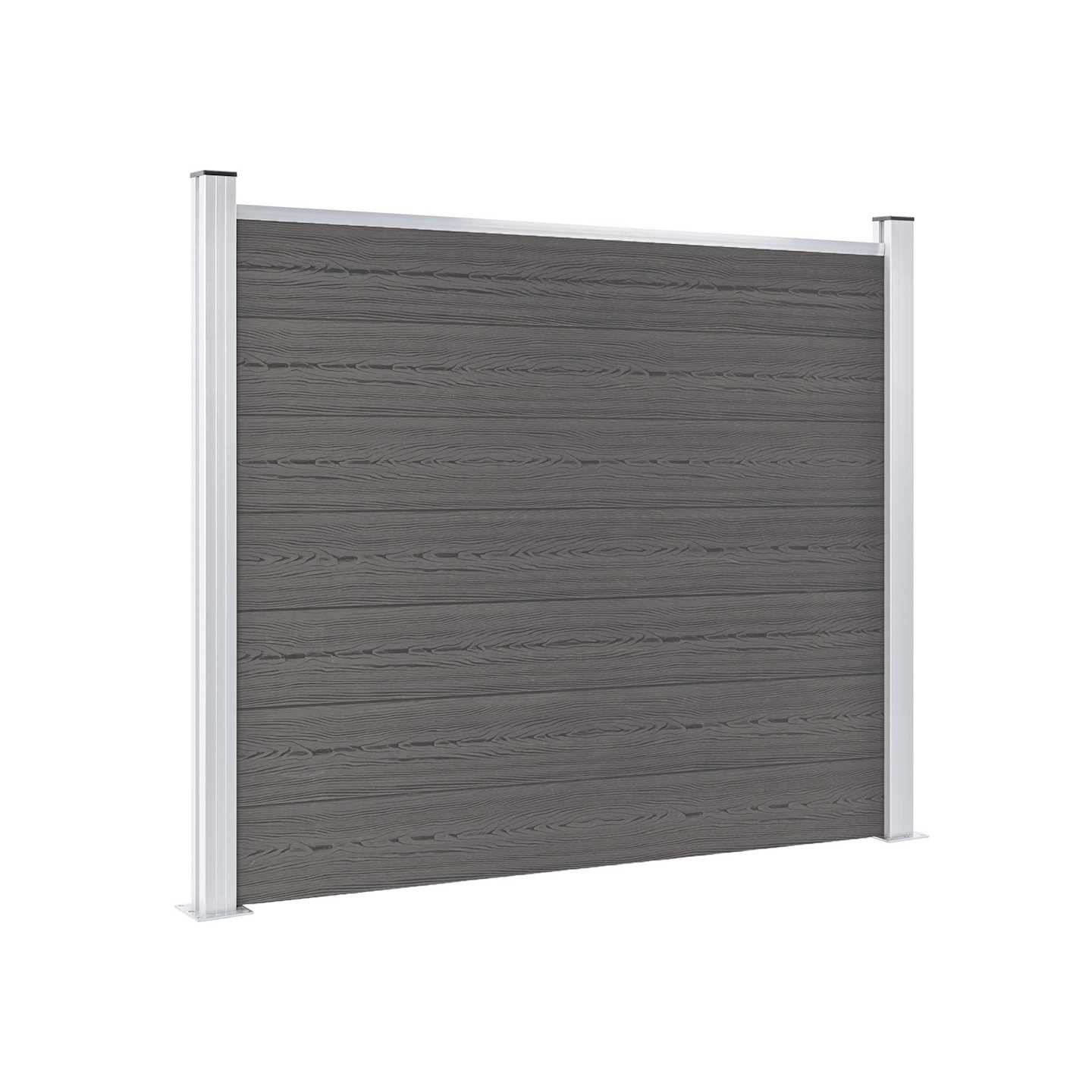 Panneau de clôture WPC 180x146 cm Gris