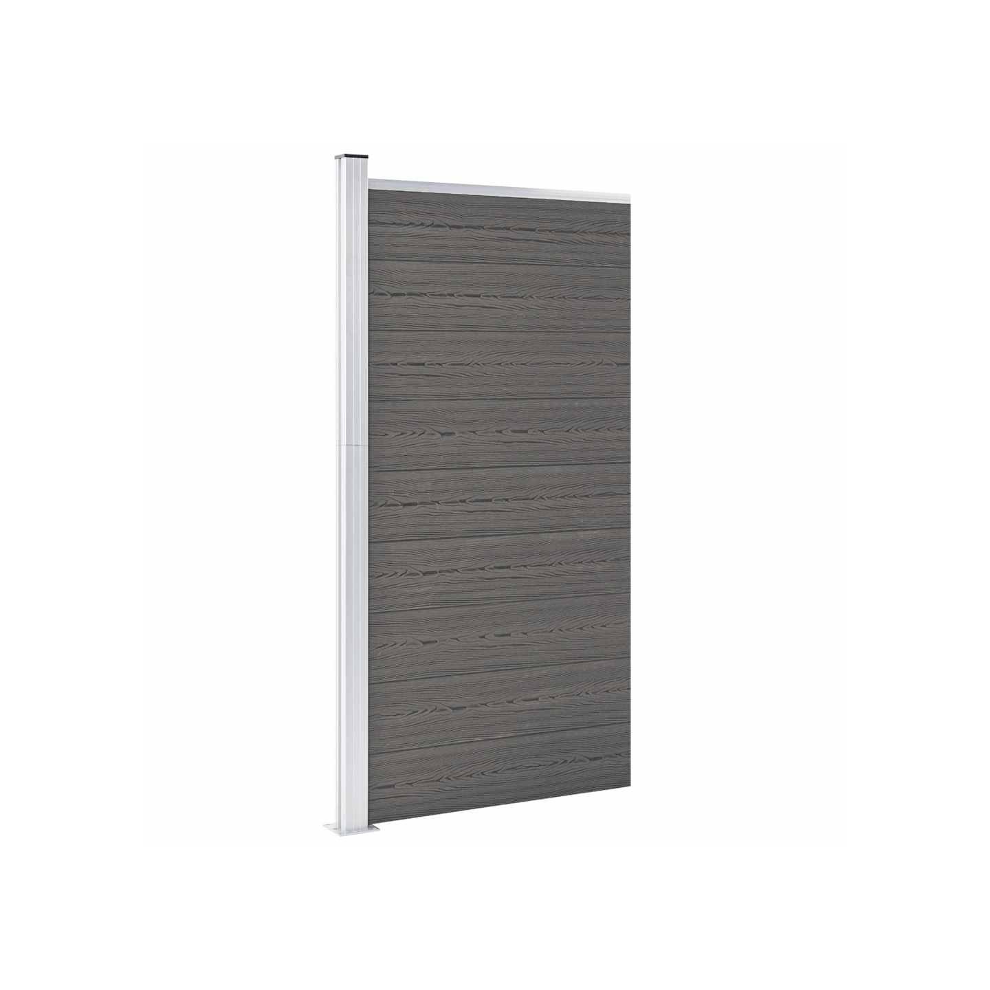 Panneau de clôture WPC 95x186 cm Gris