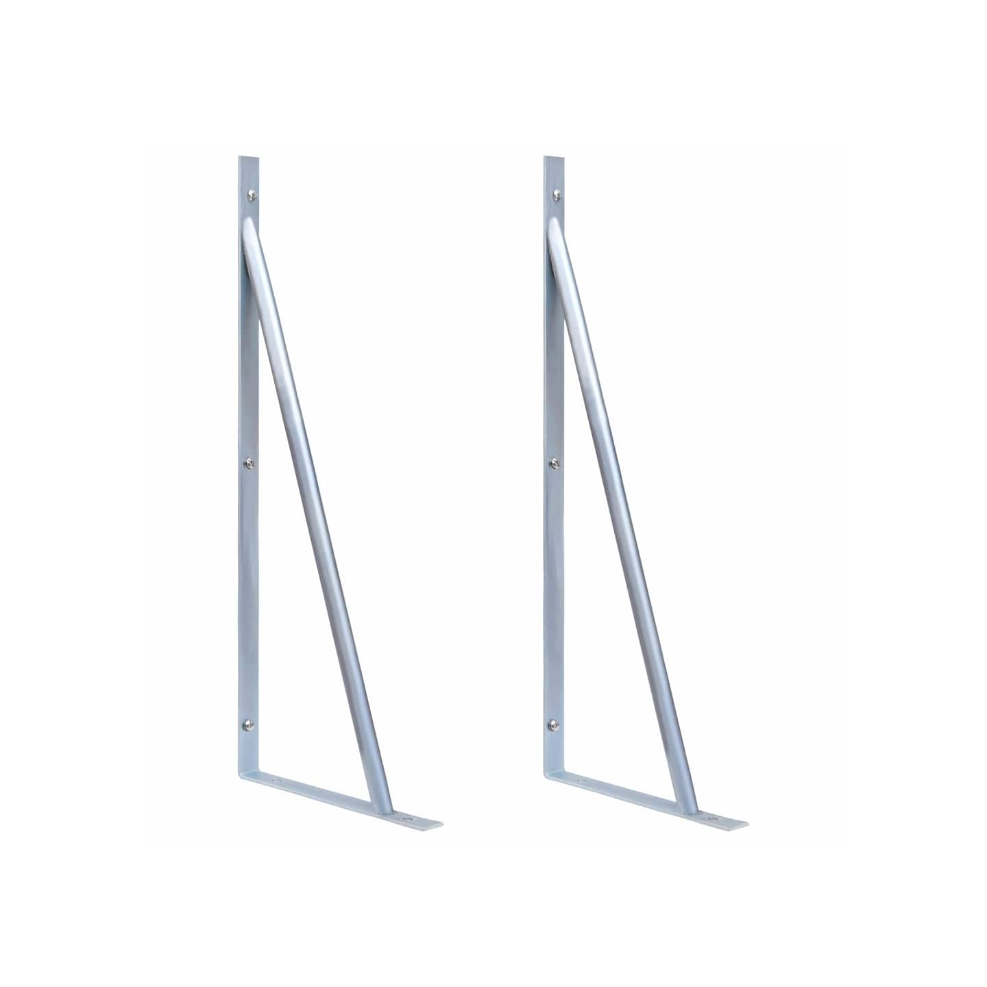 Supports pour poteau de clôture 2 pcs Acier galvanisé
