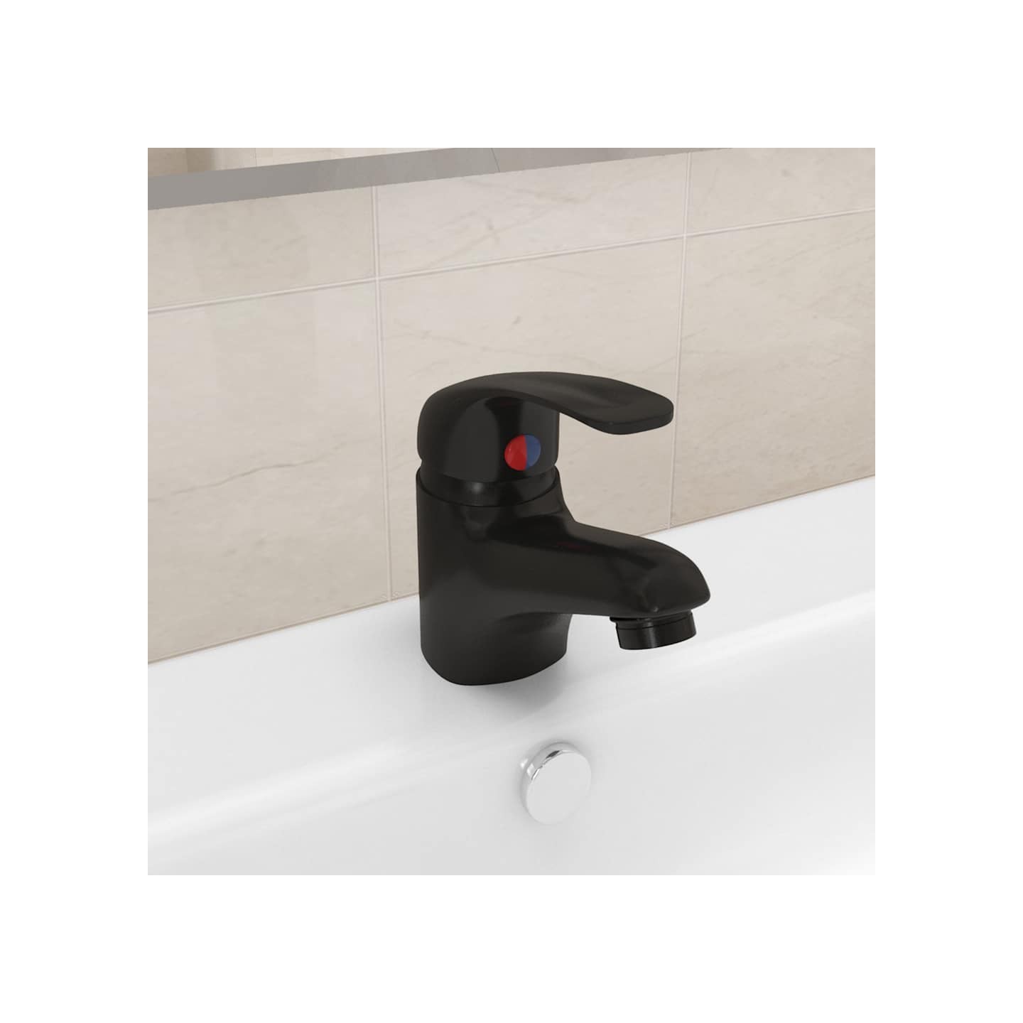 Mitigeur de lavabo Noir 13x10 cm