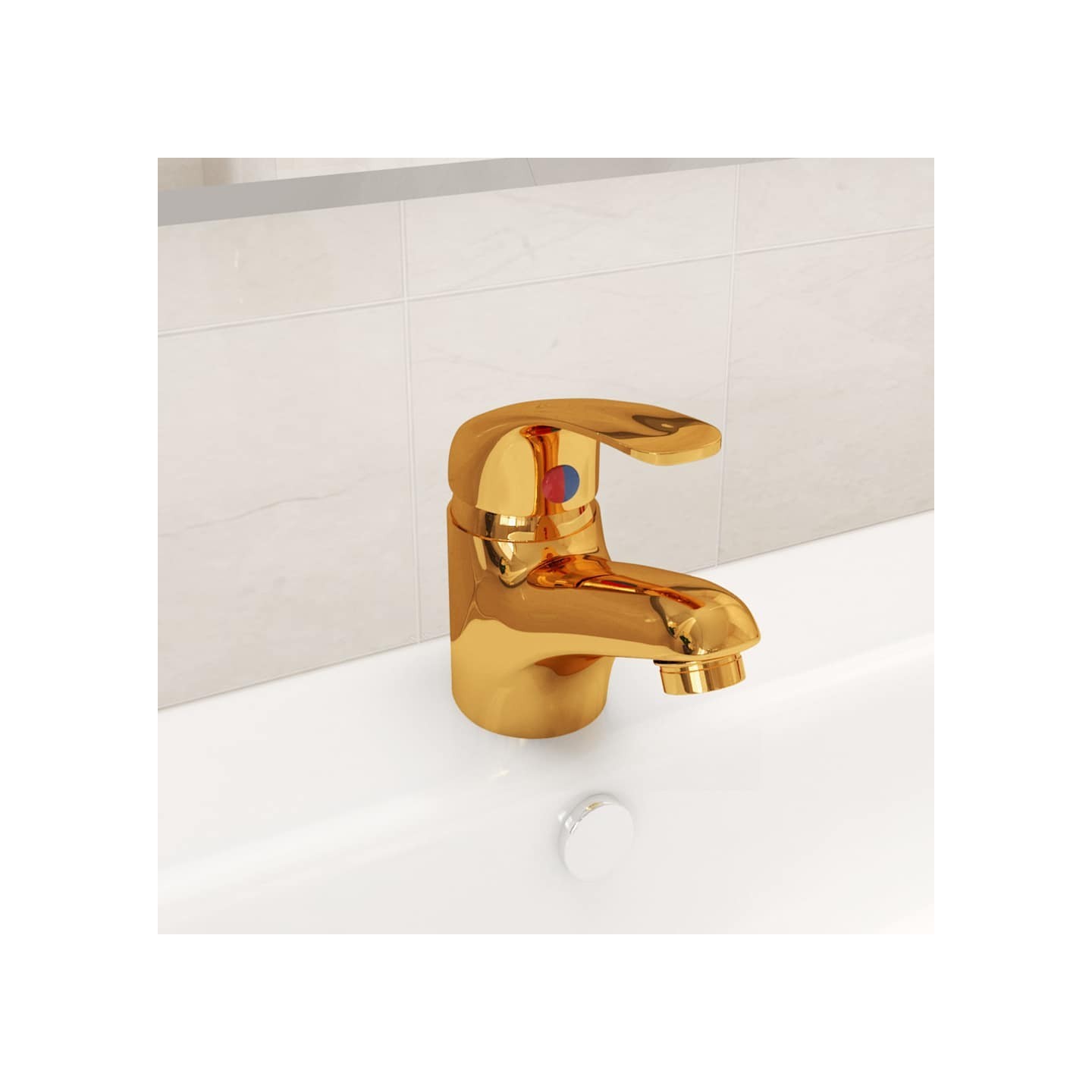 Mitigeur de lavabo Doré 13x10 cm