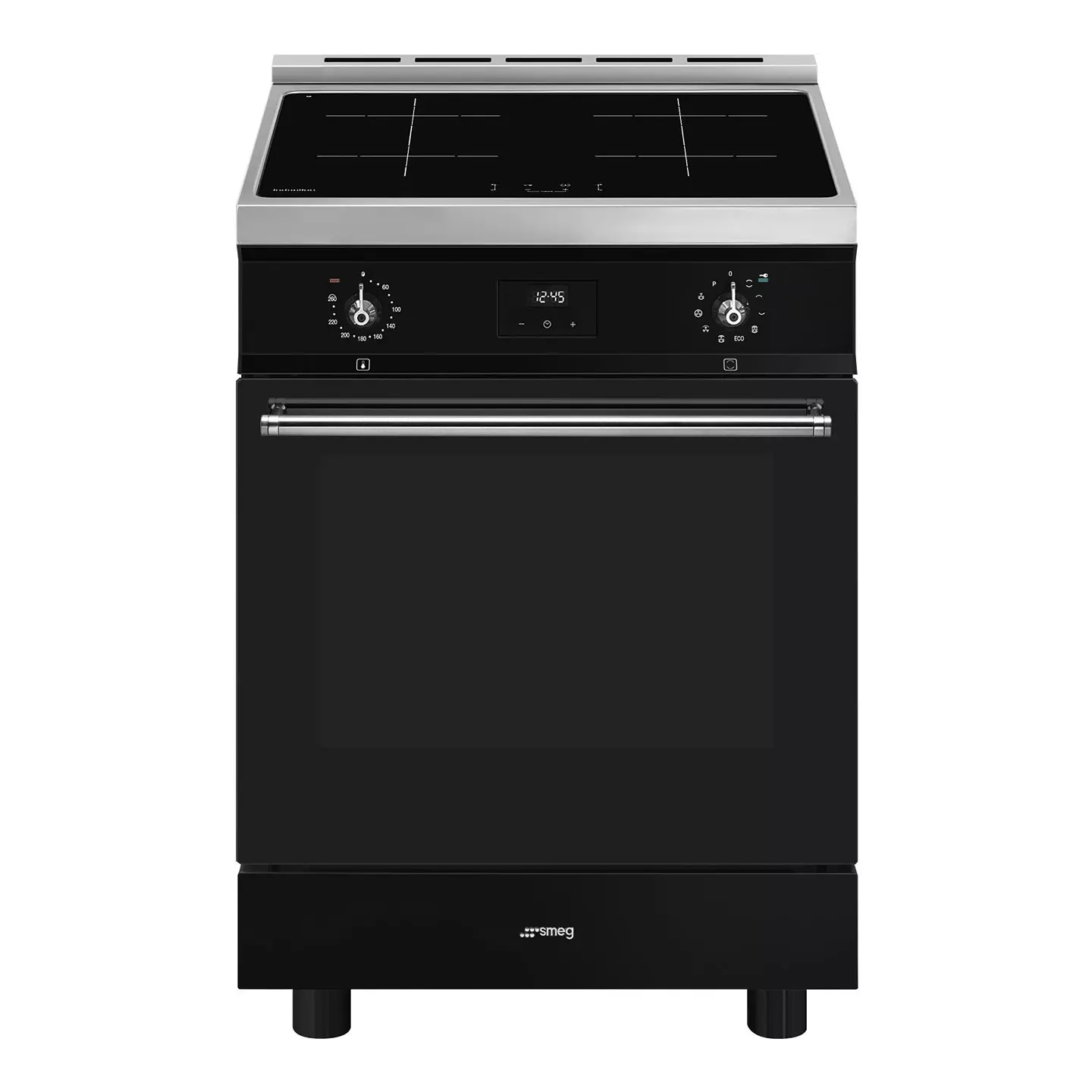 Cuisinière induction Smeg C6IPBLT2 noire four 70 L | Nimestore