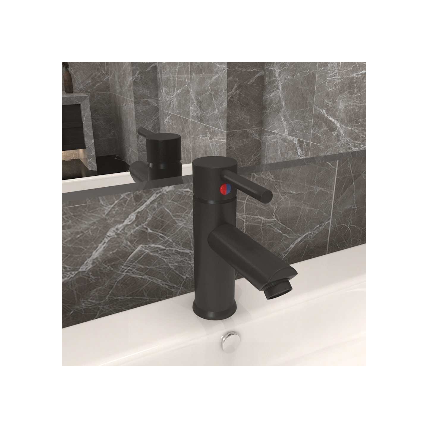 Robinet de lavabo de salle de bain Gris 130x176 mm