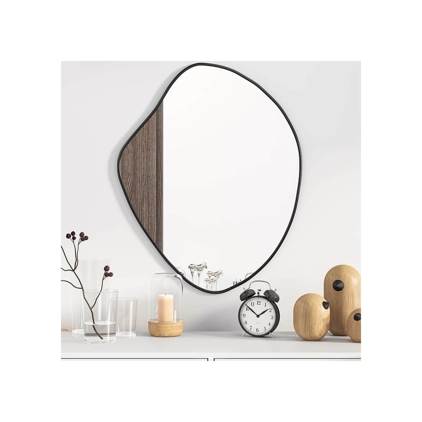 Miroir mural Noir 60x50 cm