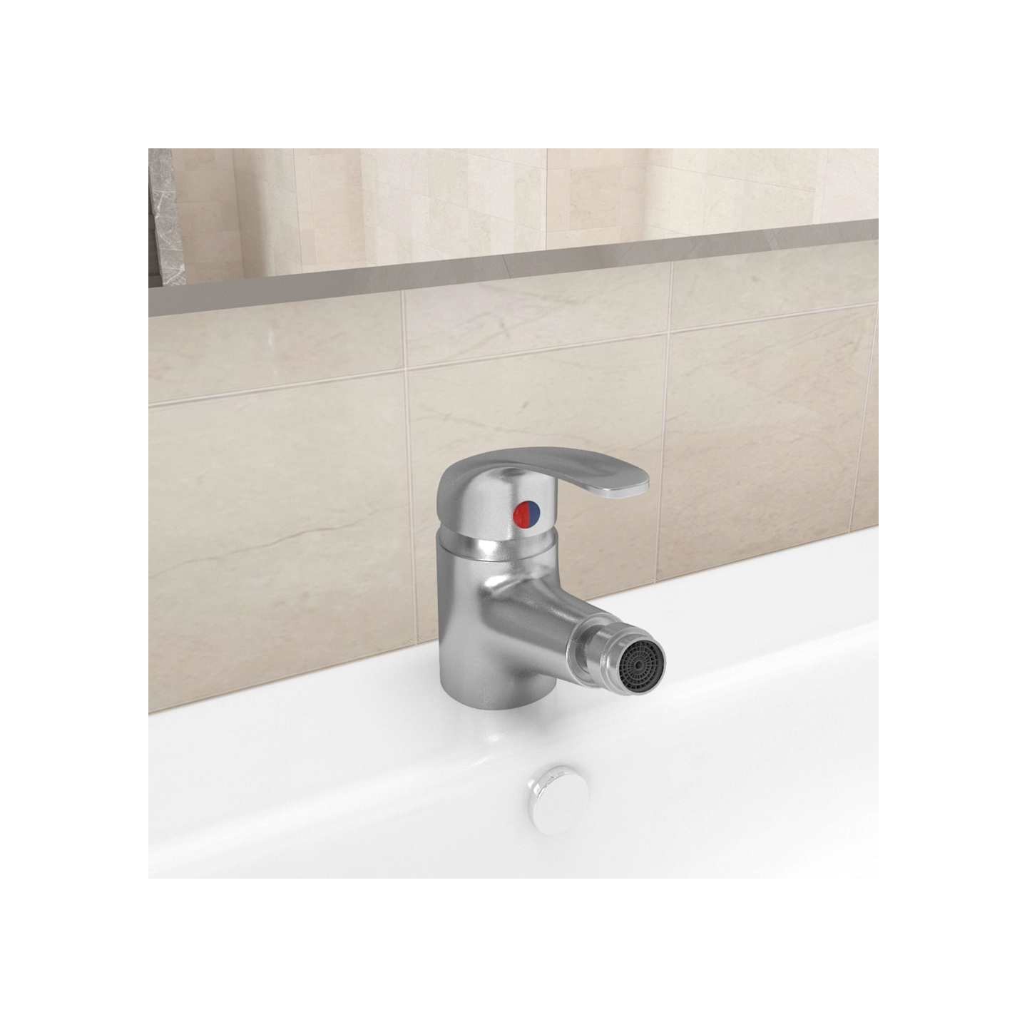 Mitigeur de bidet de salle de bain Argenté 13x12 cm