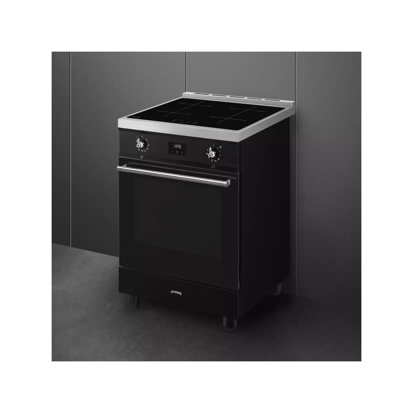 Cuisinière induction Smeg C6IPBLT2 noire four 70 L | Nimestore