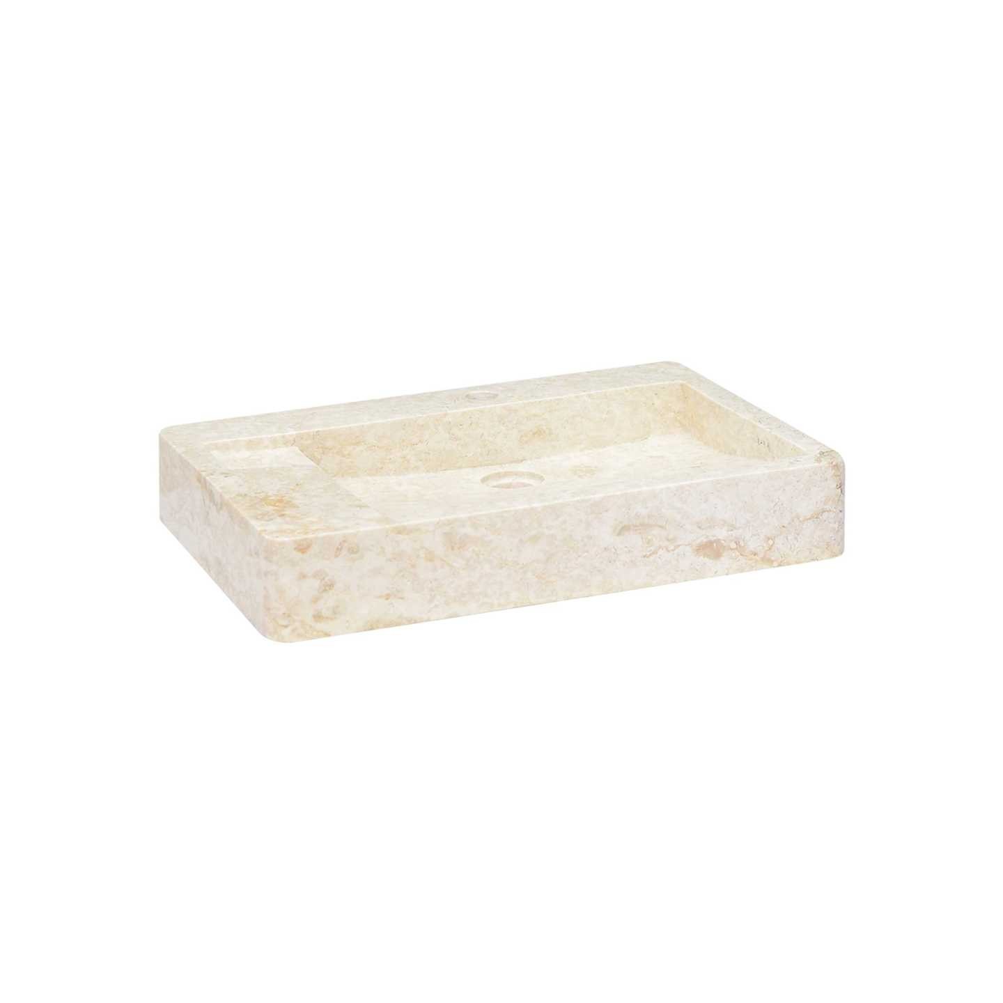 Lavabo Crème 58x39x10 cm Marbre