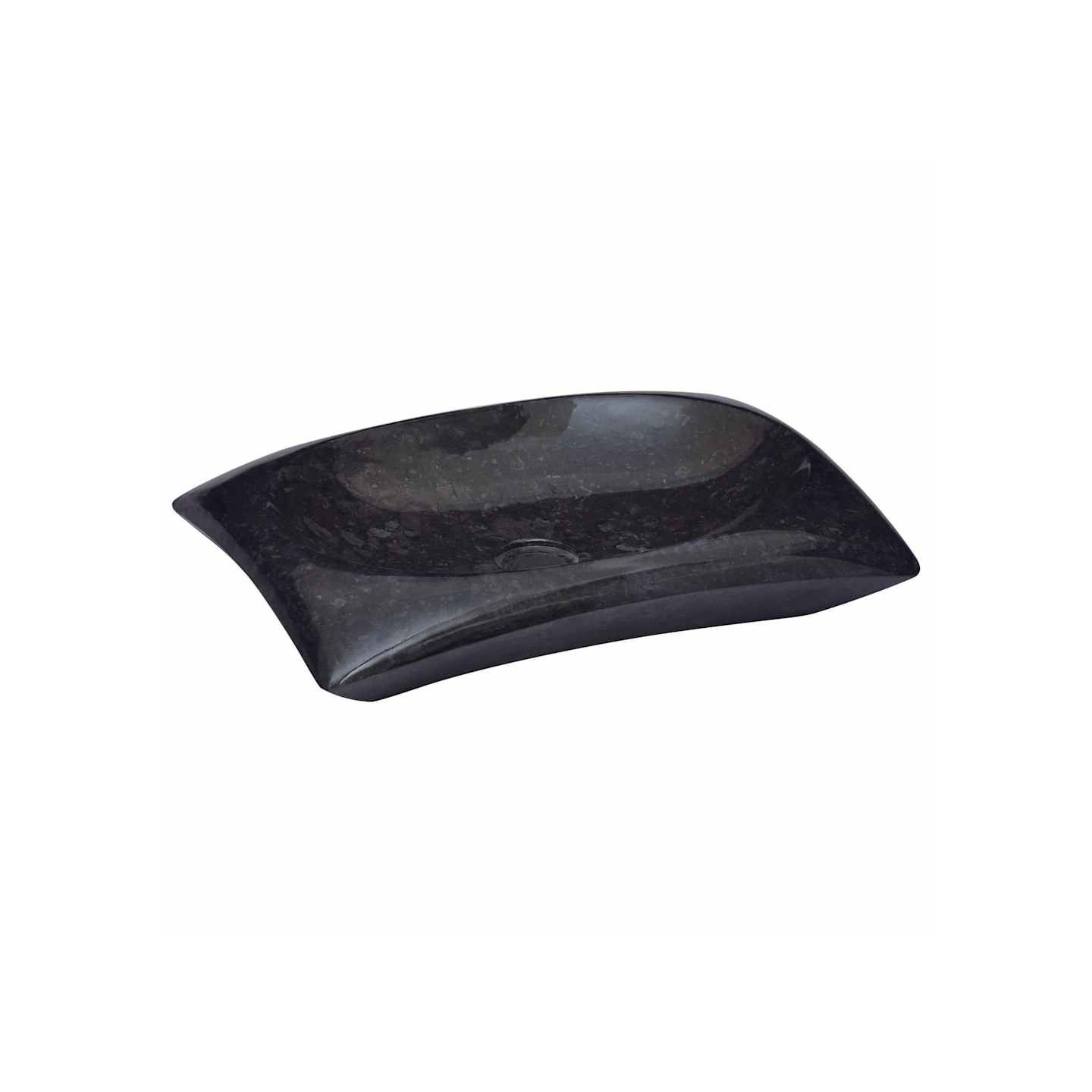 Lavabo Noir 50x35x10 cm Marbre