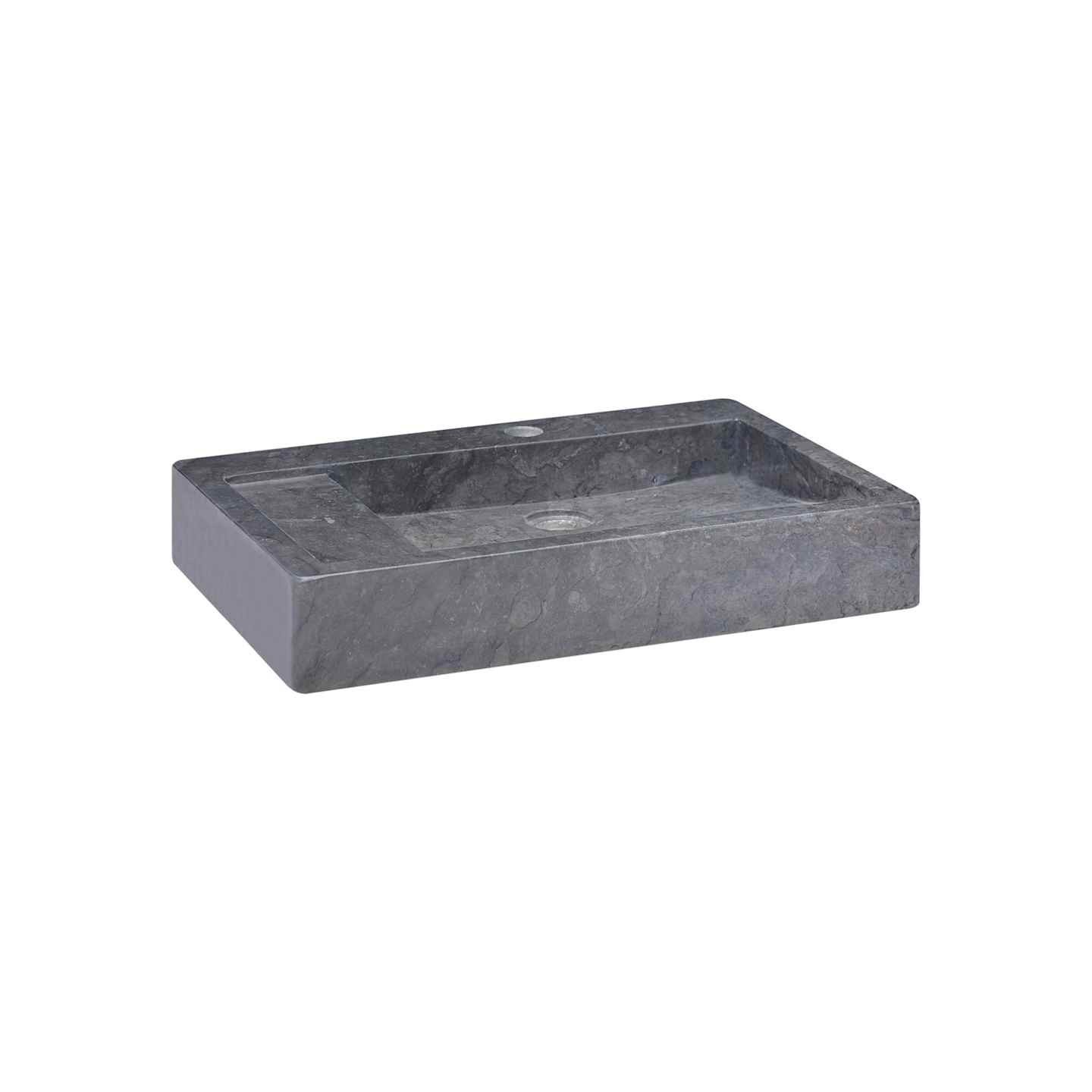 Lavabo Noir 58x39x10 cm Marbre