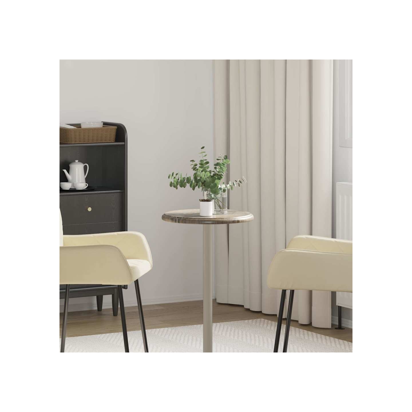 Dessus de table Gris Ø40x2,5 cm Marbre