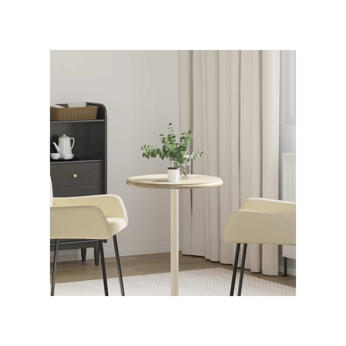 Dessus de table Crème Ø50x2,5 cm Marbre