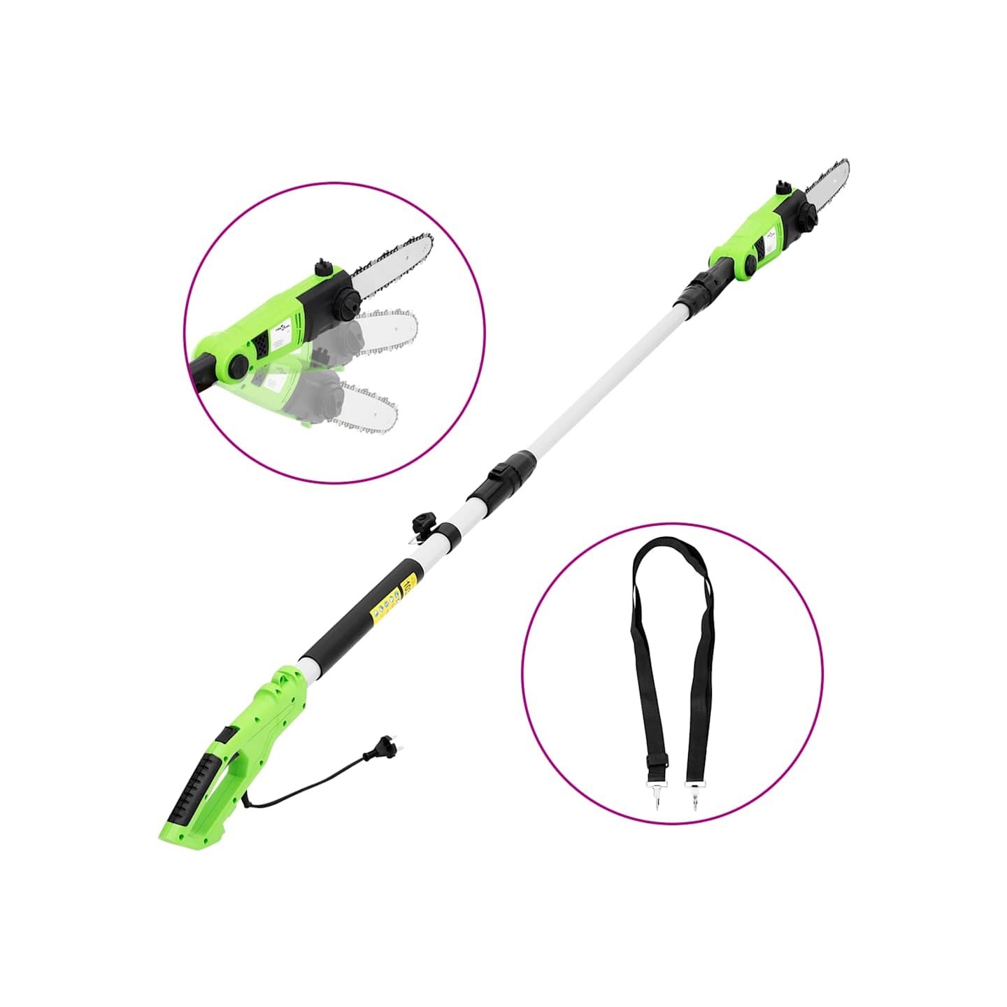 Tronçonneuse électrique à perche télescopique 25 cm 710 W