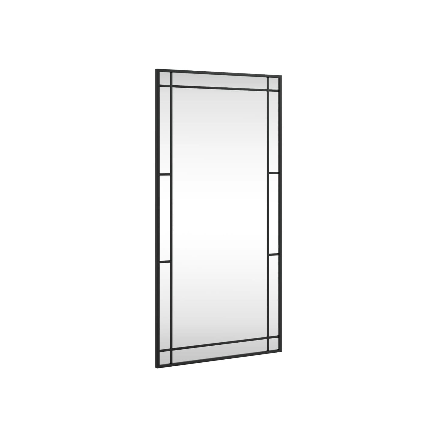 Miroir mural noir 50x100 cm rectangulaire fer
