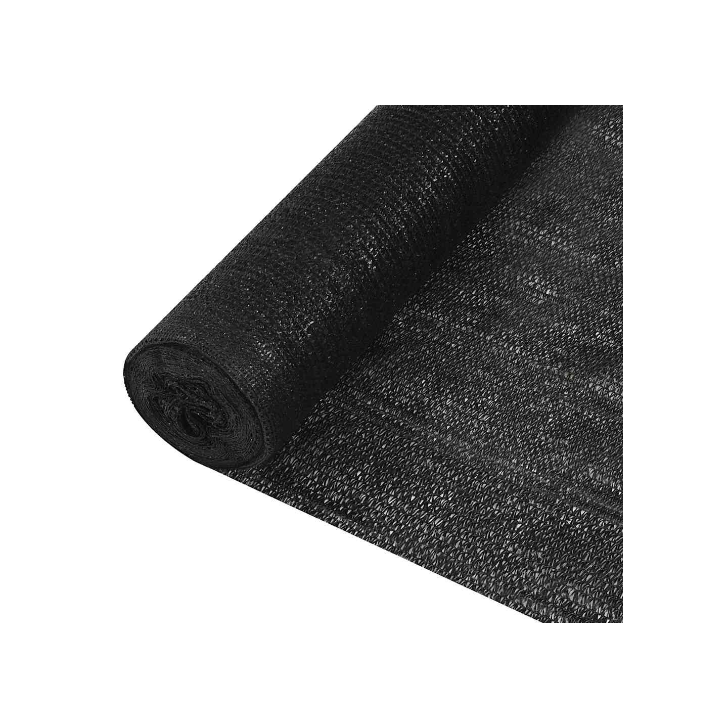 Filet brise-vue Noir 1x10 m PEHD 195 g/m²