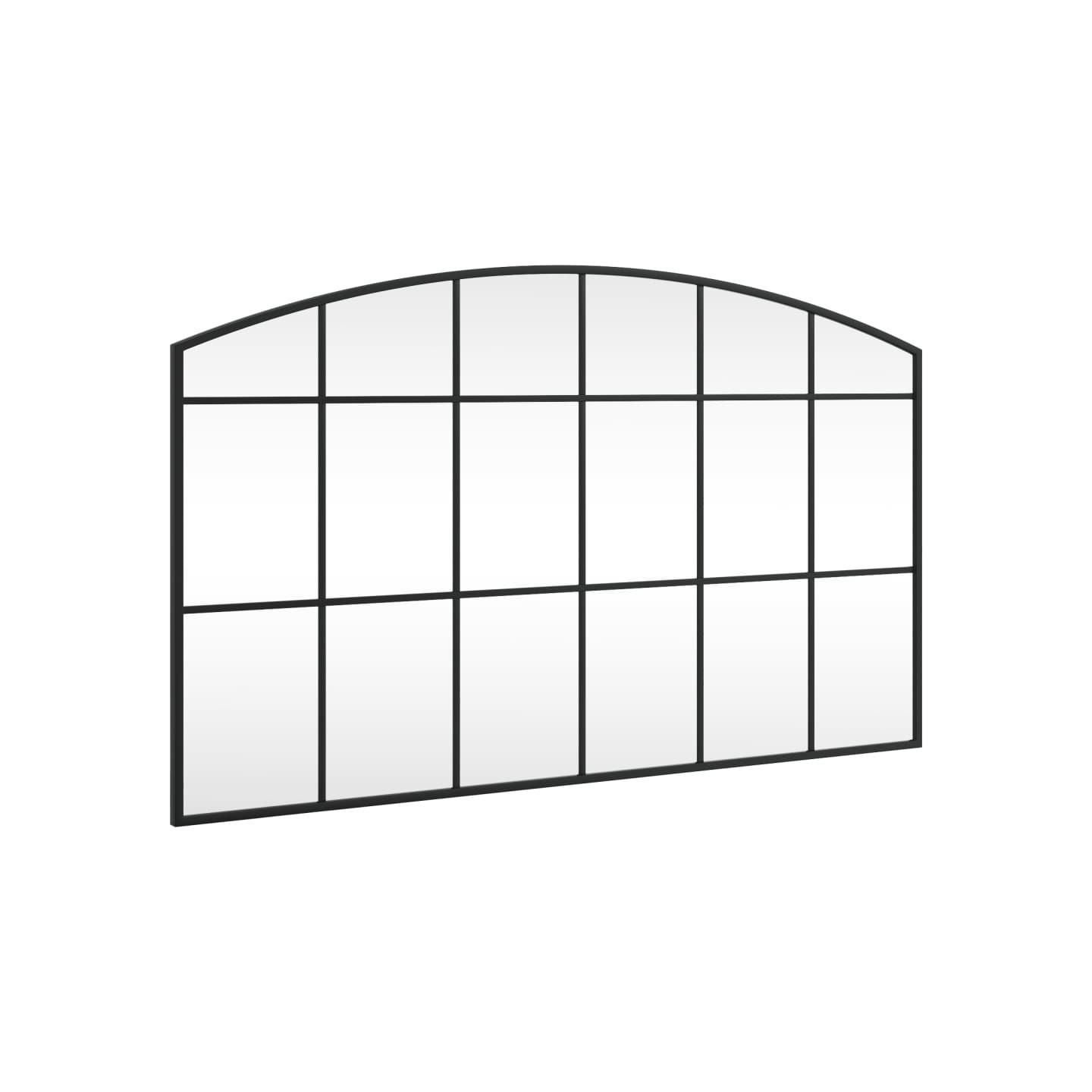 Miroir mural noir 100x60 cm arche fer