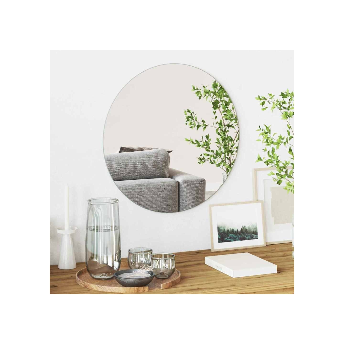 Miroir mural Rond Ø 50 cm verre trempé