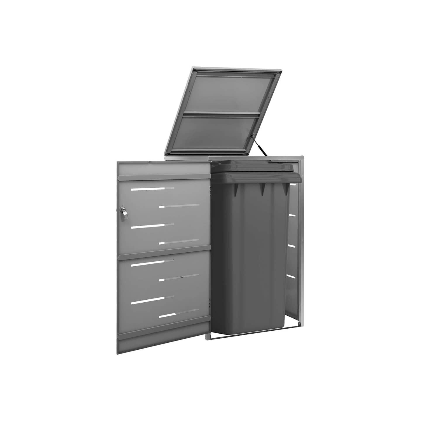 Abri pour poubelle 69x77,5x115 cm Inox