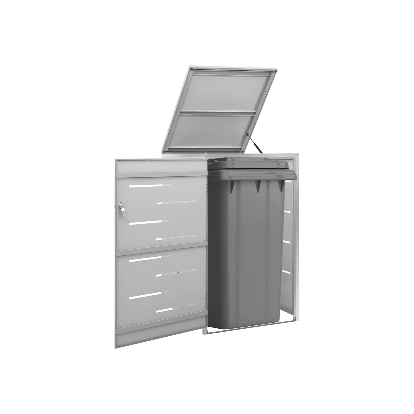 Abri pour poubelle 69x77,5x115 cm Inox