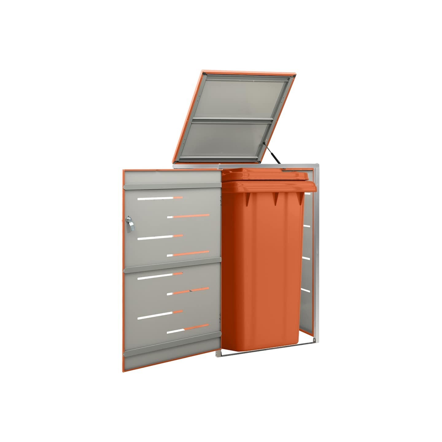 Abri pour poubelle 69x77,5x115 cm Inox