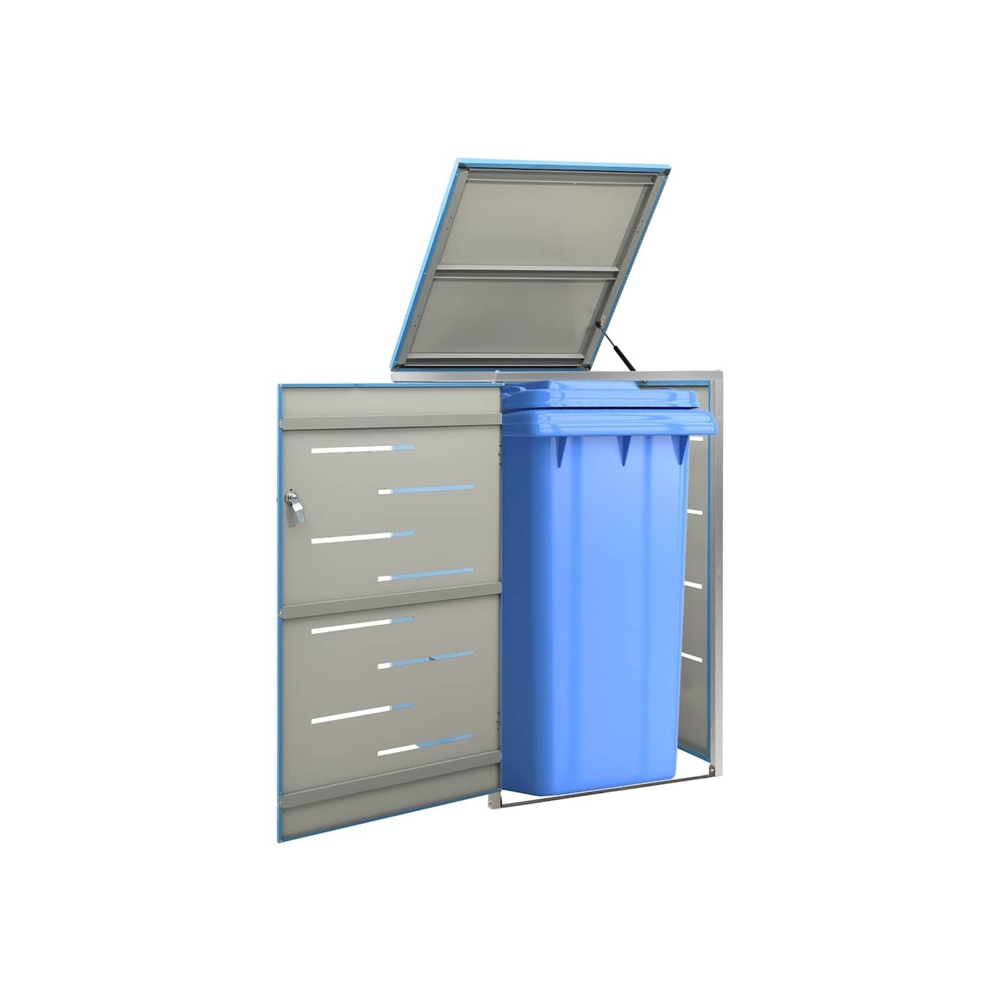 Abri pour poubelle 69x77,5x115 cm Inox