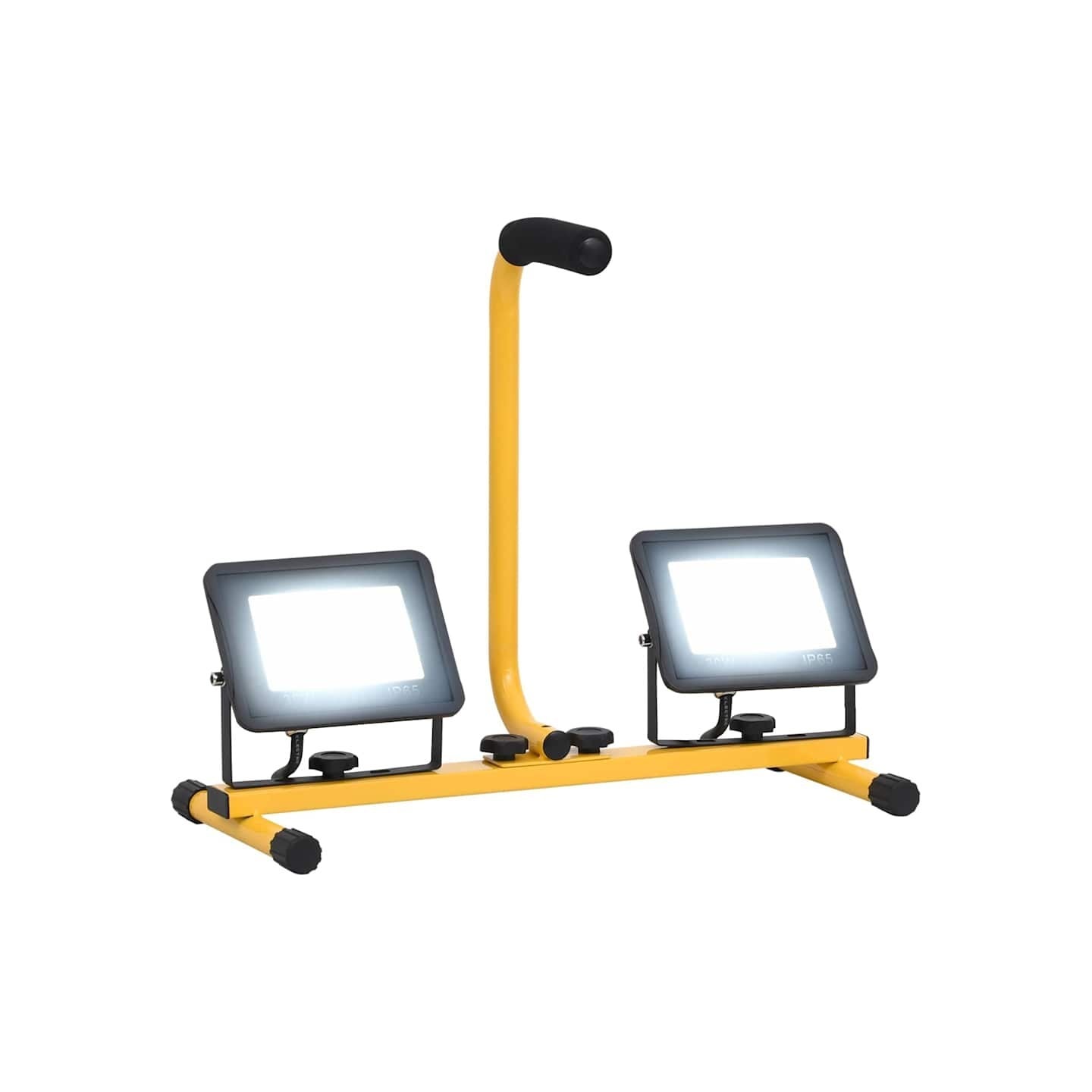 Projecteur à LED avec poignée 2x30 W Blanc froid